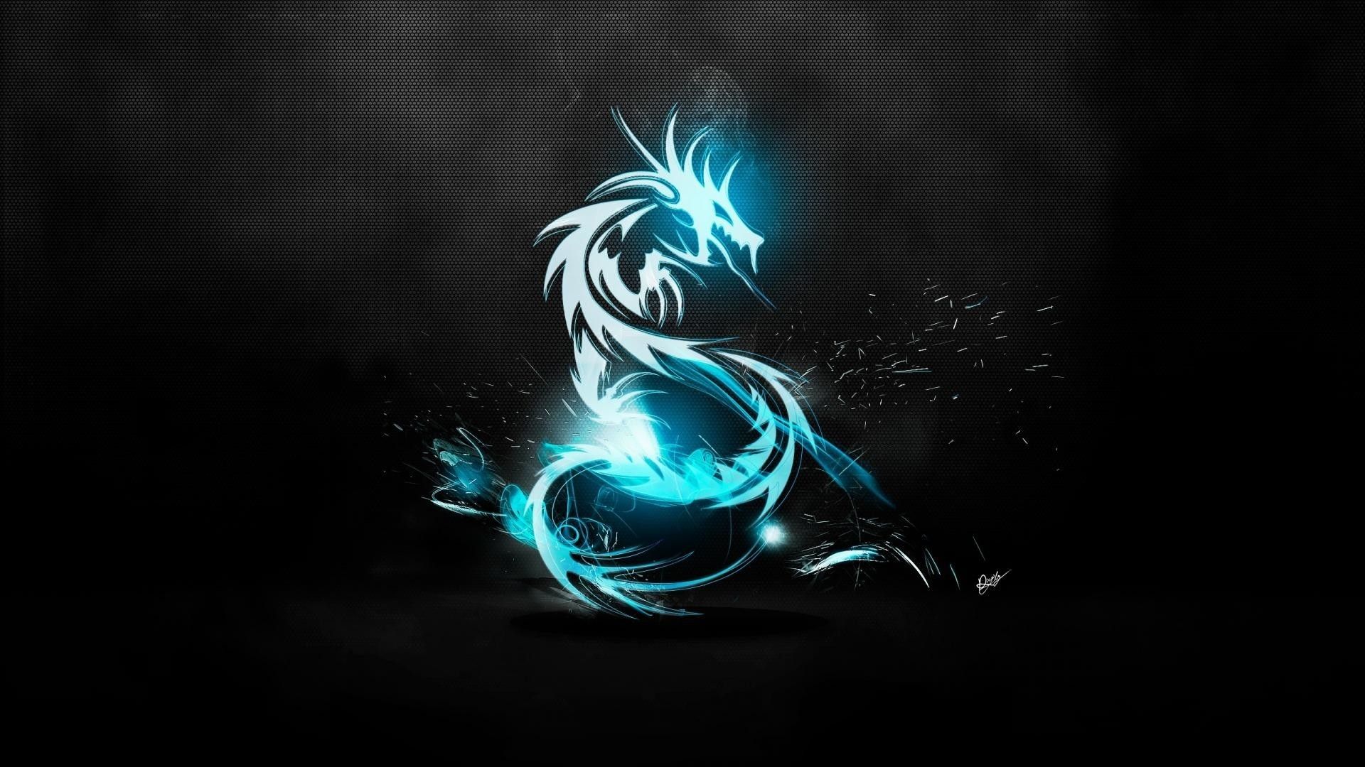 Drago astratto blu luminoso, 1920x1080 Full HD 1080p, PC Desktop