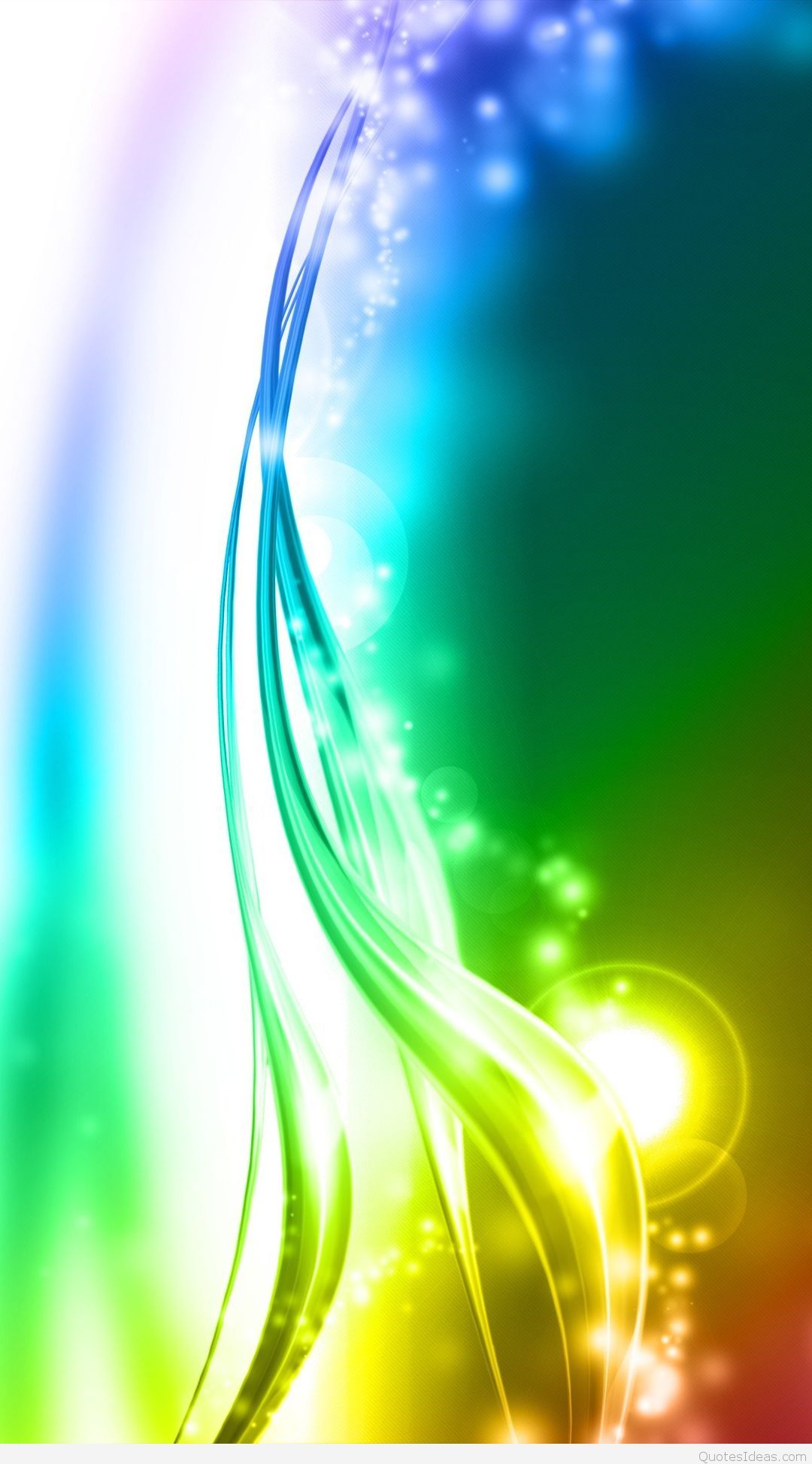 Onde astratte arcobaleno colorate, 1080x1947 Full HD Verticale, Smartphone