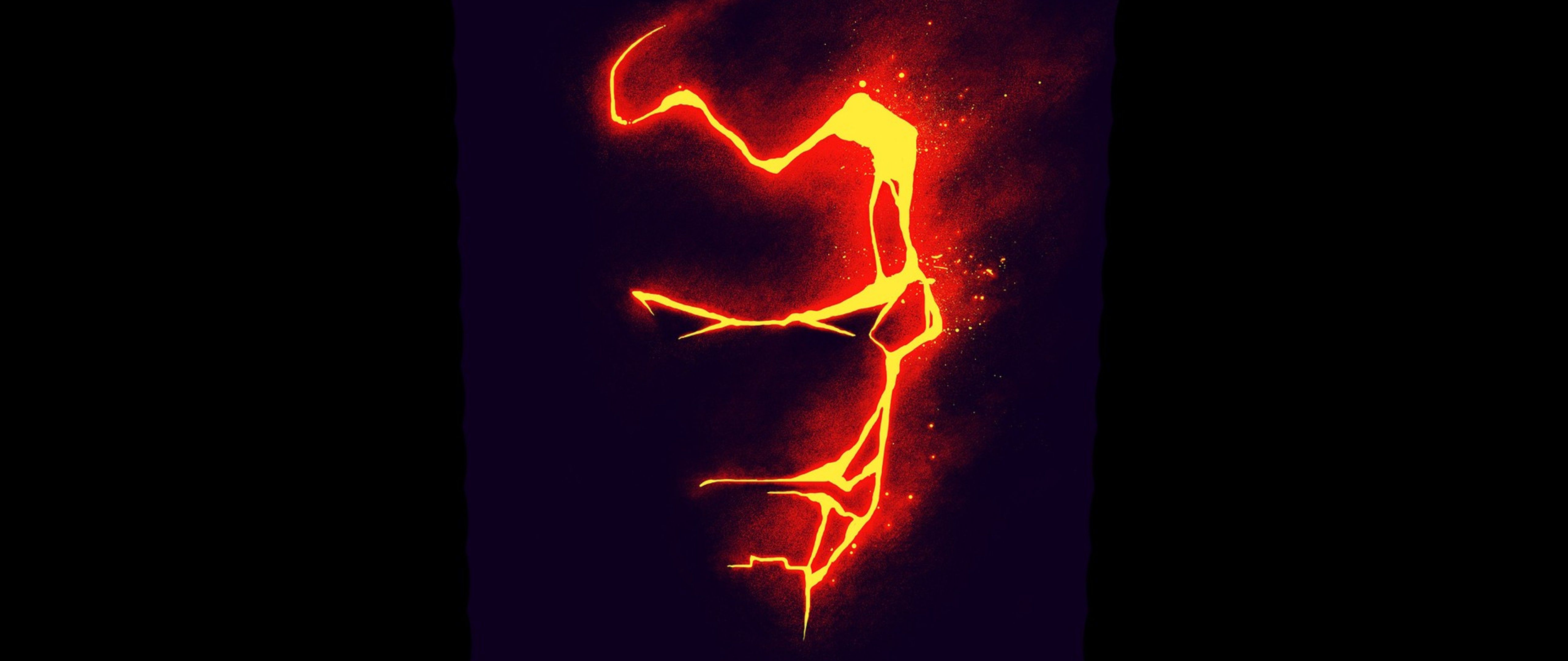 Fulmine astratto arancione, 5120x2160 Ultrawide, Monitor 4K