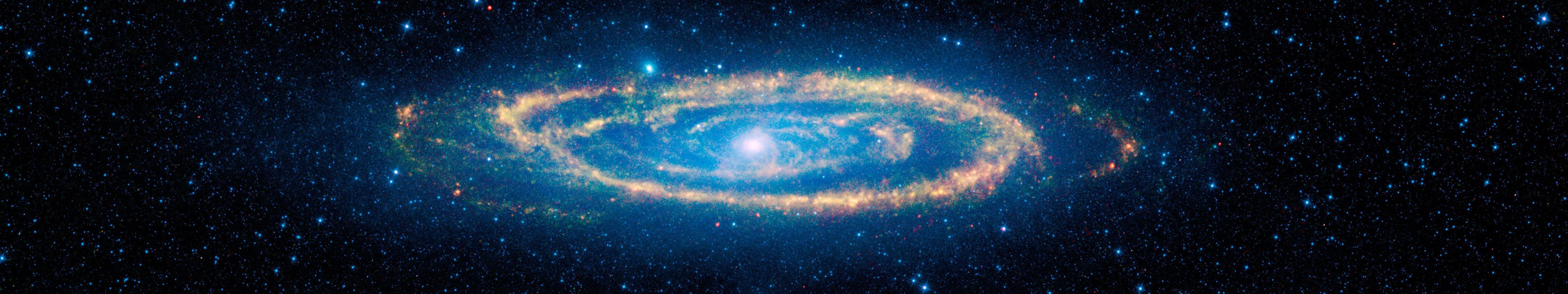 Galassia a spirale blu, 5760x1080 Ultrawide, Dual Monitor