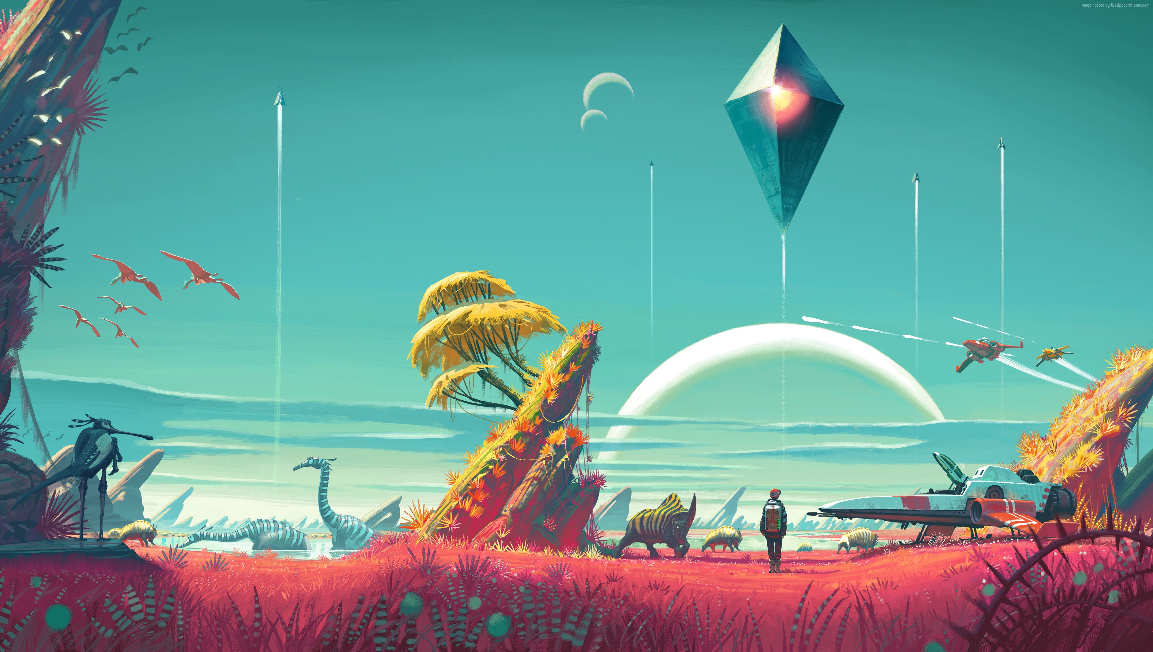 No Man's Sky paesaggio alieno, 3815x2160 2K+, Monitor Gaming