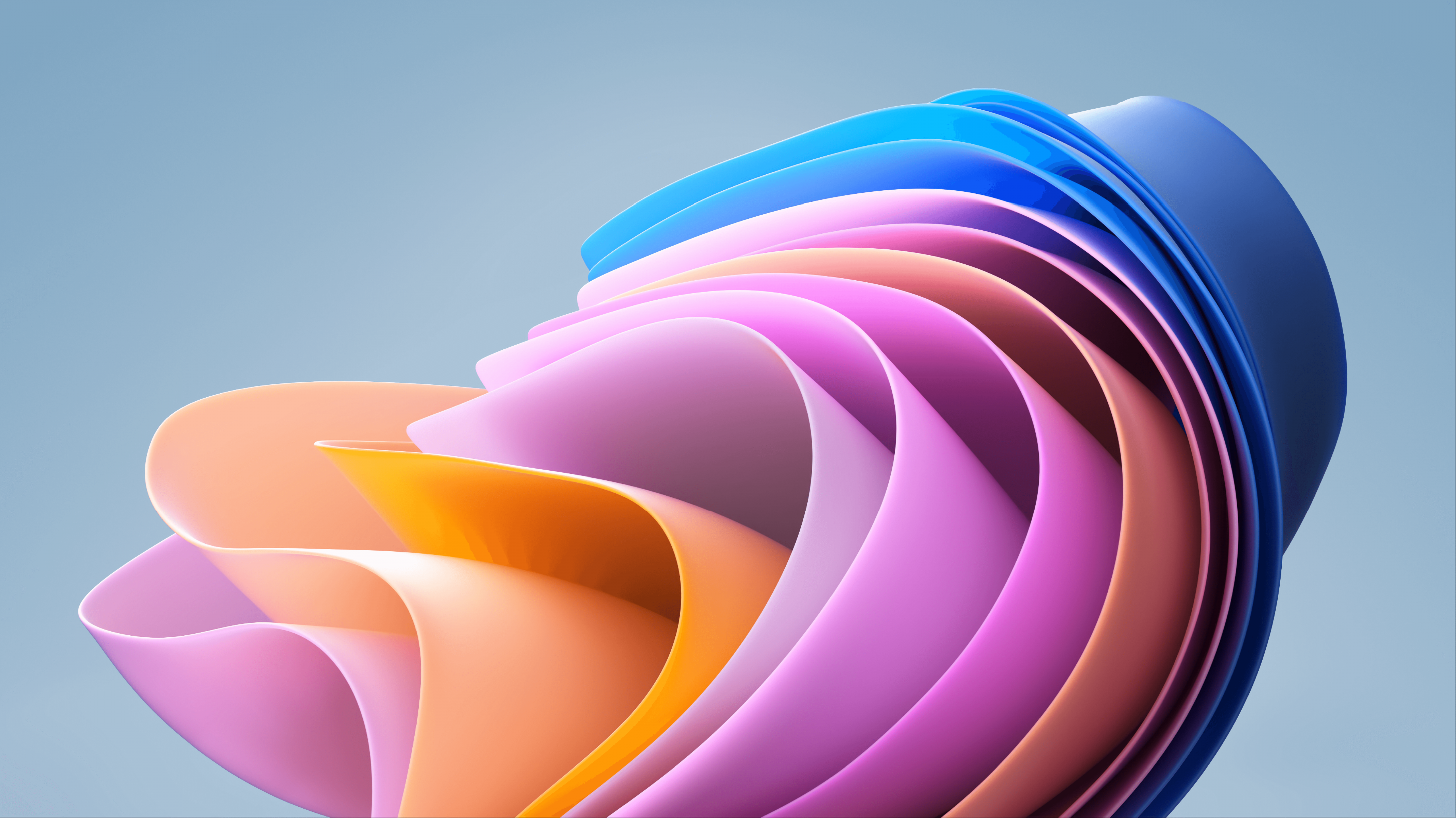 Forme astratte curve colorate, 5120x2880 UHD, PC 4K
