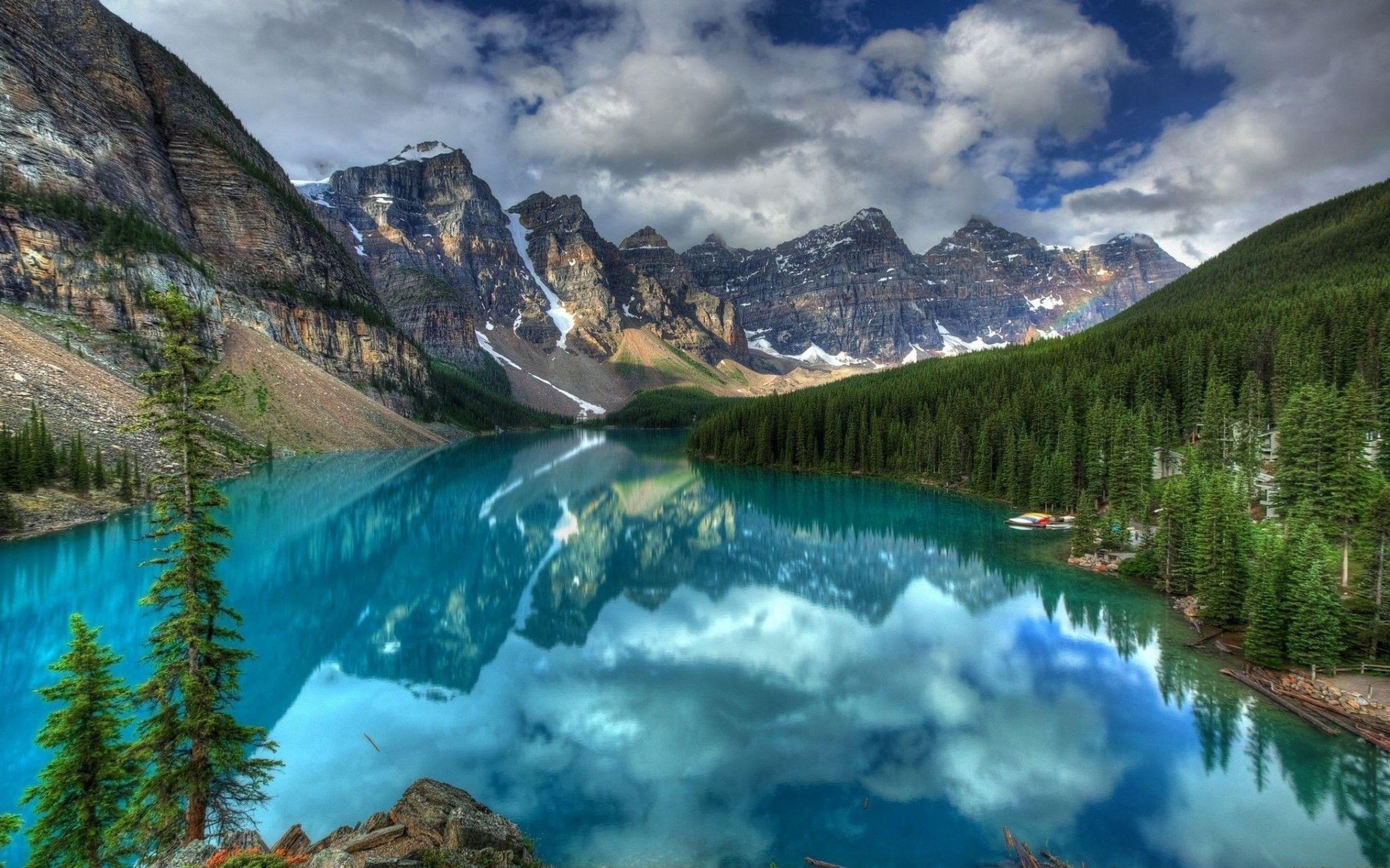 Lago Moraine montagne Canada, 2560x1600 2K, Laptop