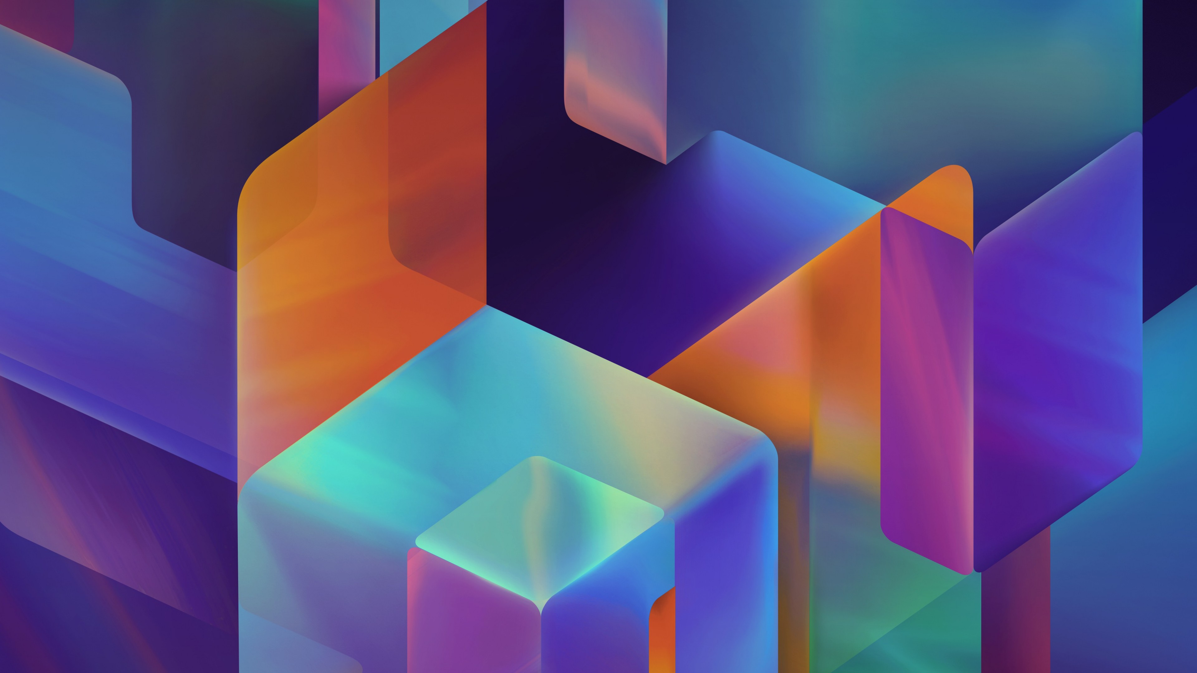 Cubi geometrici astratti colorati, 3840x2160 Ultra HD, 4K TV