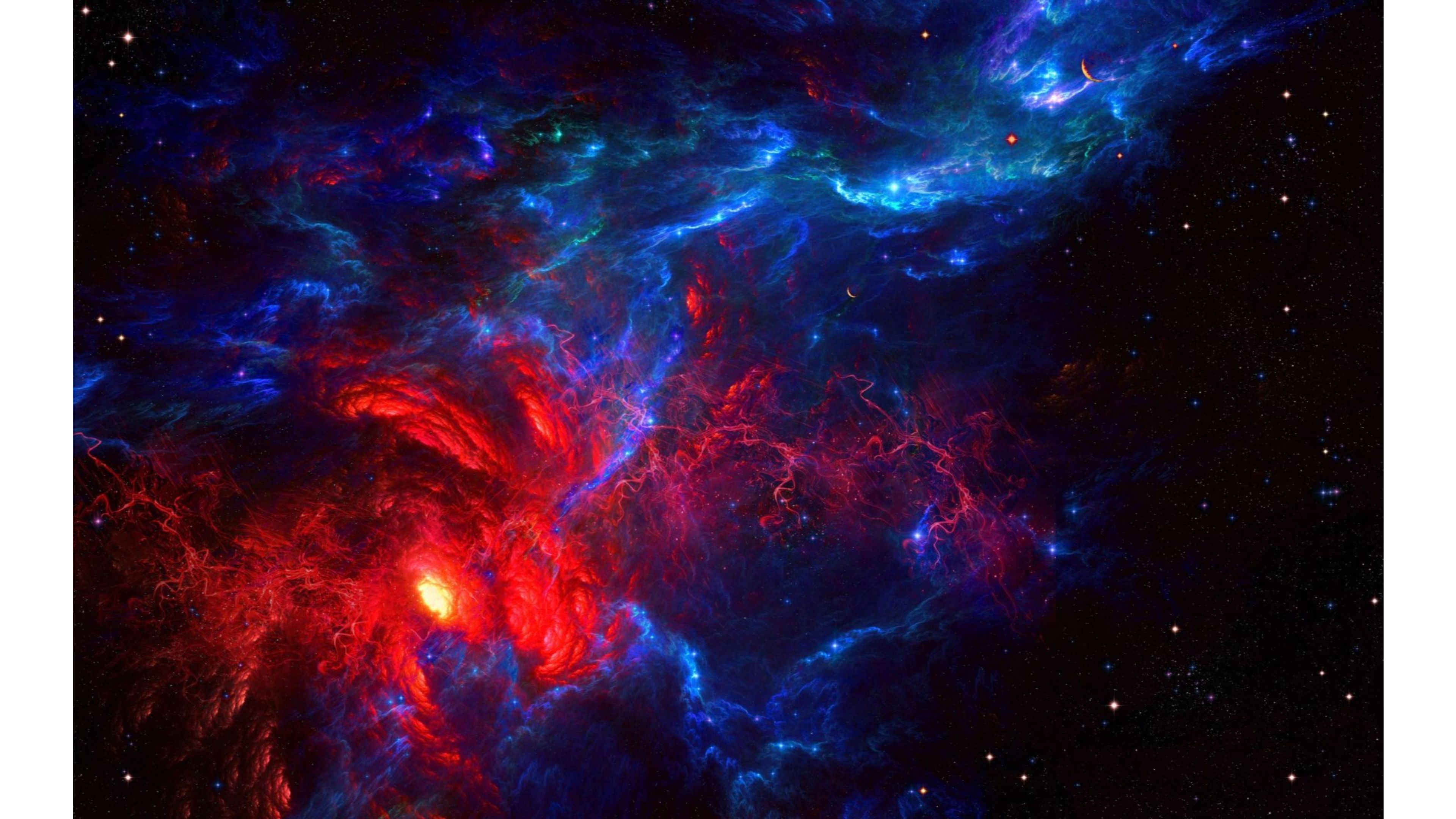 Nebulosa spaziale rossa e blu, 3840x2160 UHD, PC 4K