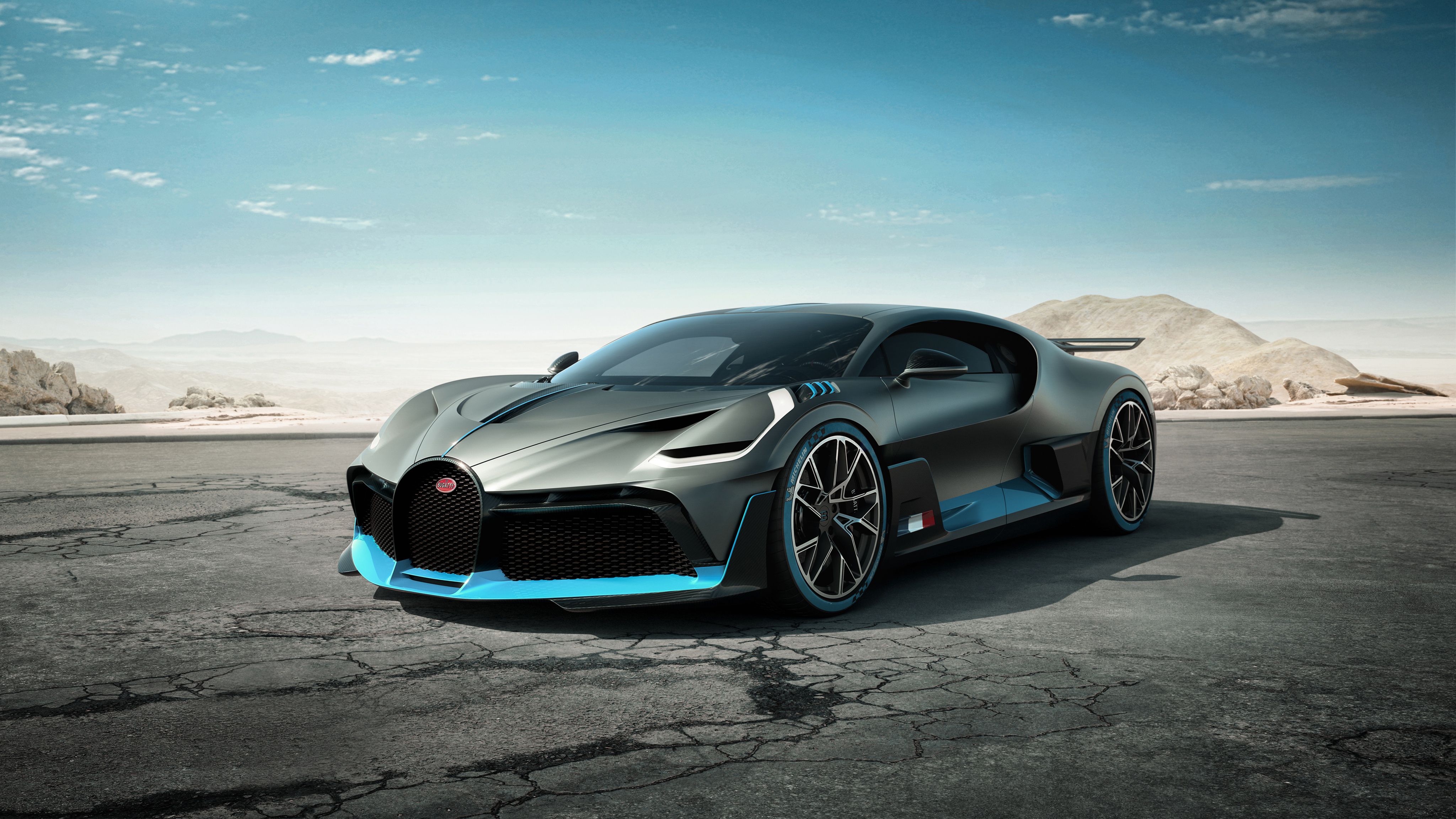Bugatti Divo grigio, W16, 4096x2304 UHD, PC 4K