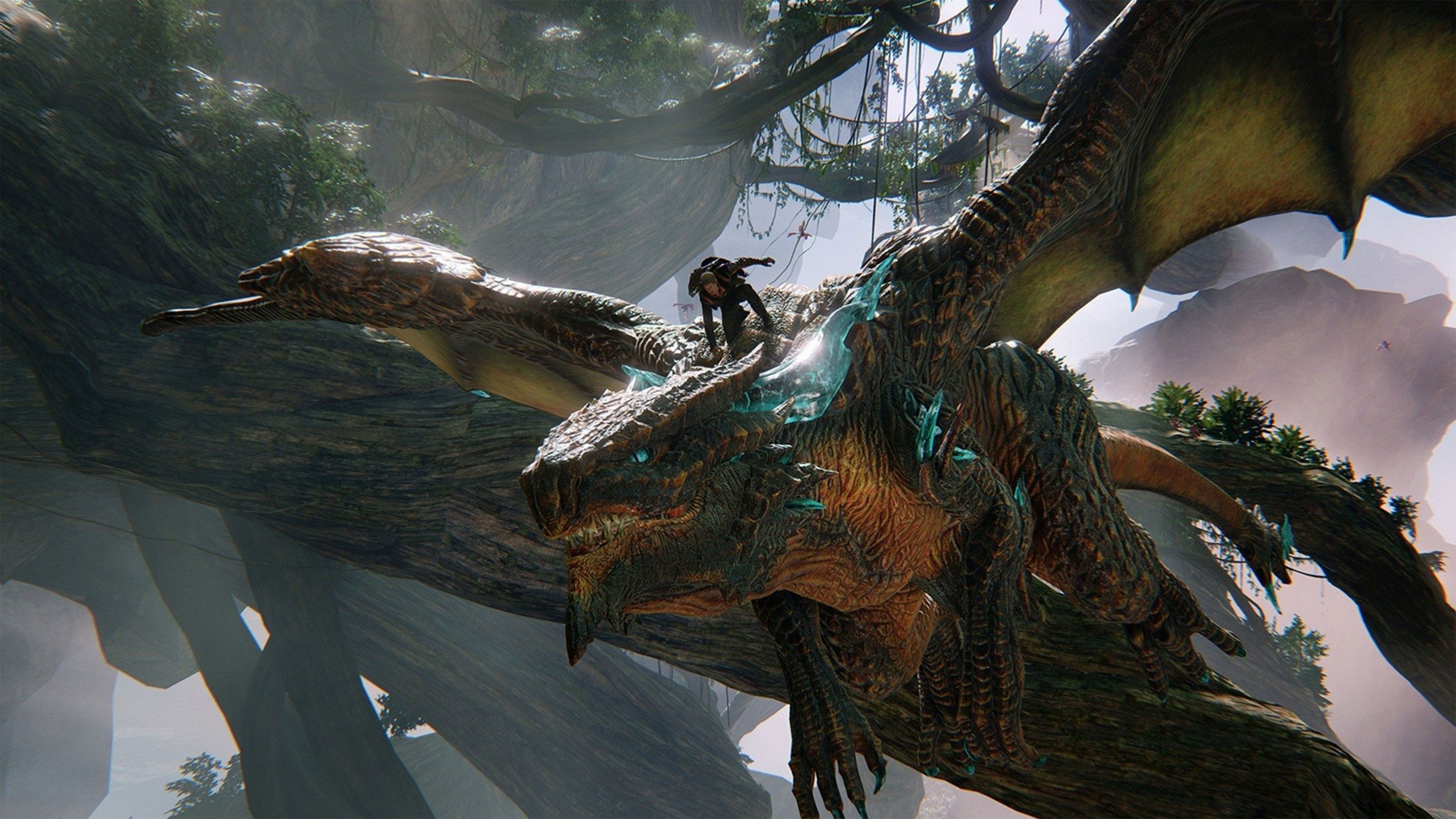 Cavaliere su drago alato, 3840x2160 UHD, PC 4K