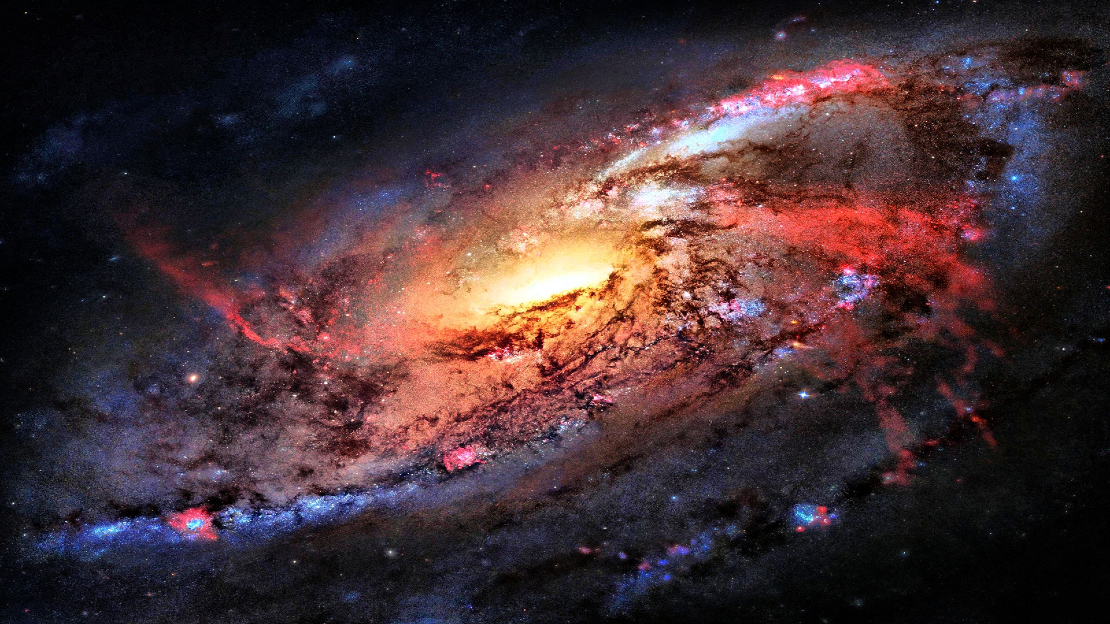 Galassia a spirale colorata, 3840x2160 Ultra HD, 4K TV