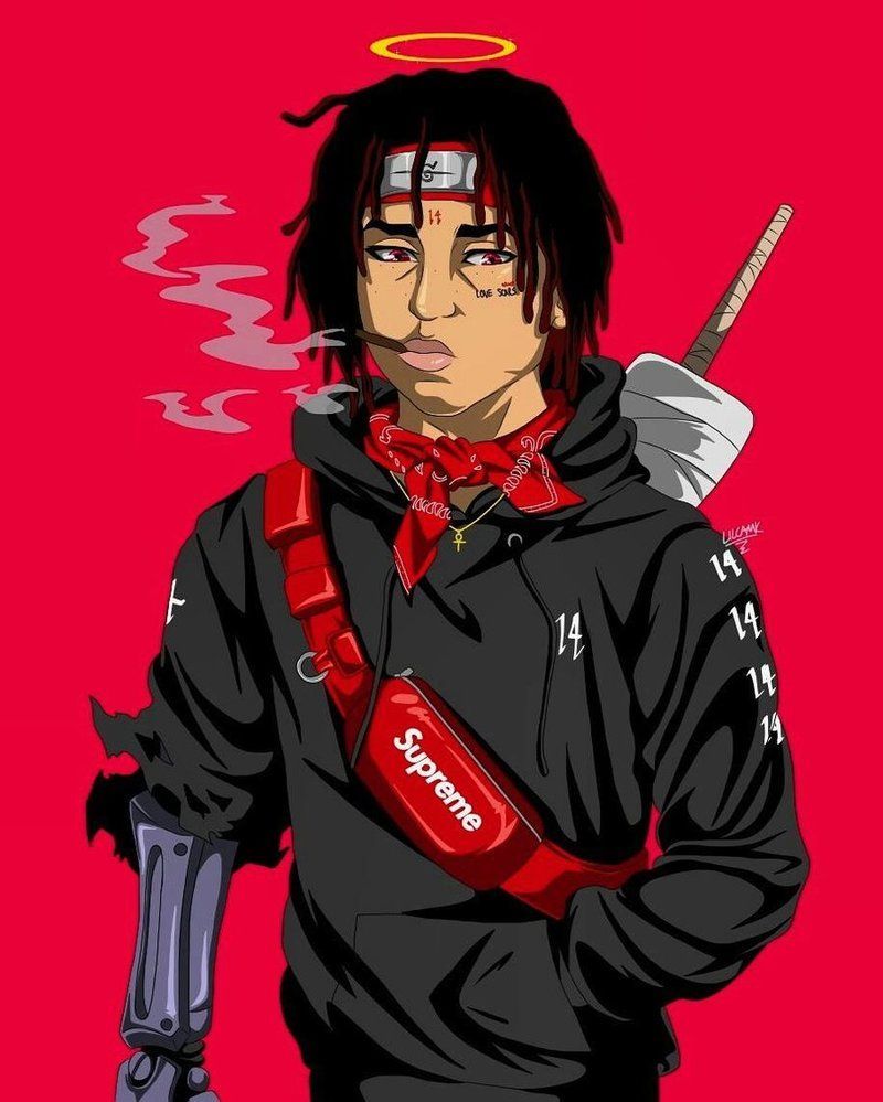 6ix9ine cartoon stile anime, 800x999 Verticale, POCO