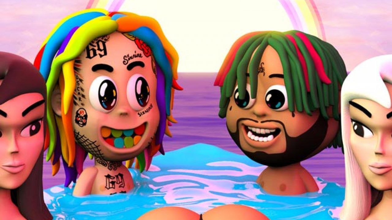 6ix9ine cartoon con tatuaggi 69, 971x1405 Full HD Verticale, iPhone