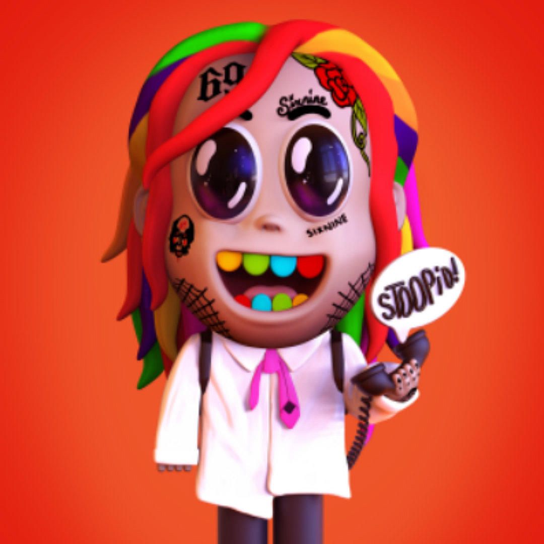 6ix9ine cartoon personaggio colorato, 1080x1080 HD, iMac
