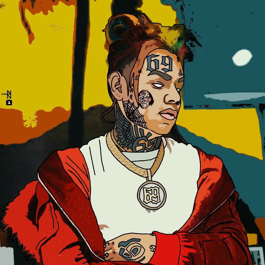 6ix9ine cartoon pop art, 1080x1080 HD, Desktop