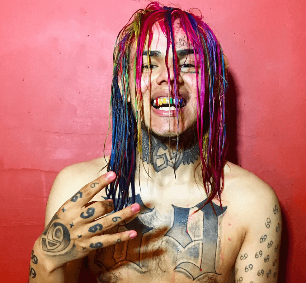 Ritratto colorato 6ix9ine graffiti, 2436x3101 Full HD Verticale, Smartphone
