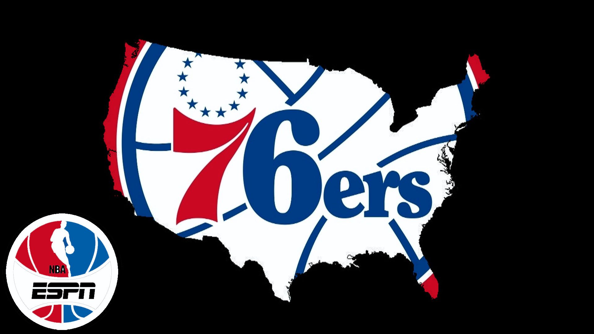 Logo 76ers mappa USA, 1920x1080 Full HD 1080p, Laptop