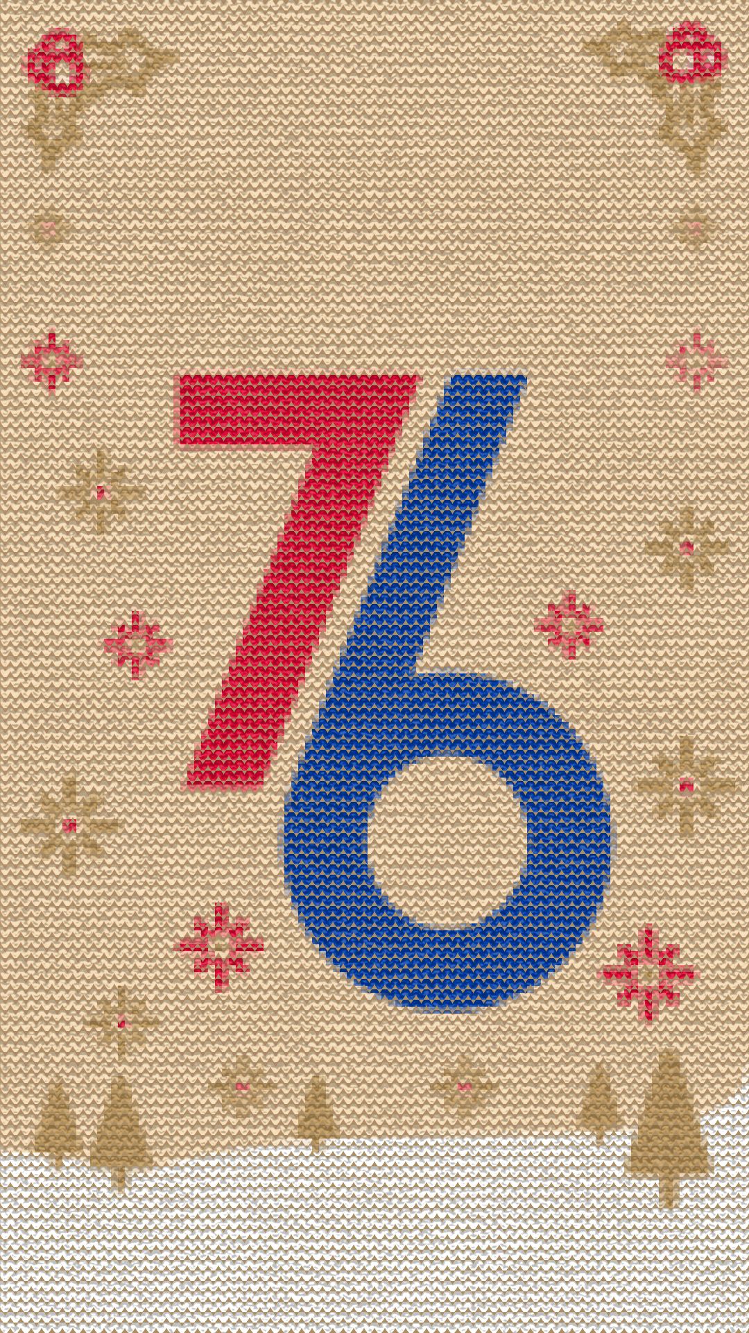 Logo 76ers stile natalizio, 1080x1920 Verticale, Samsung Galaxy