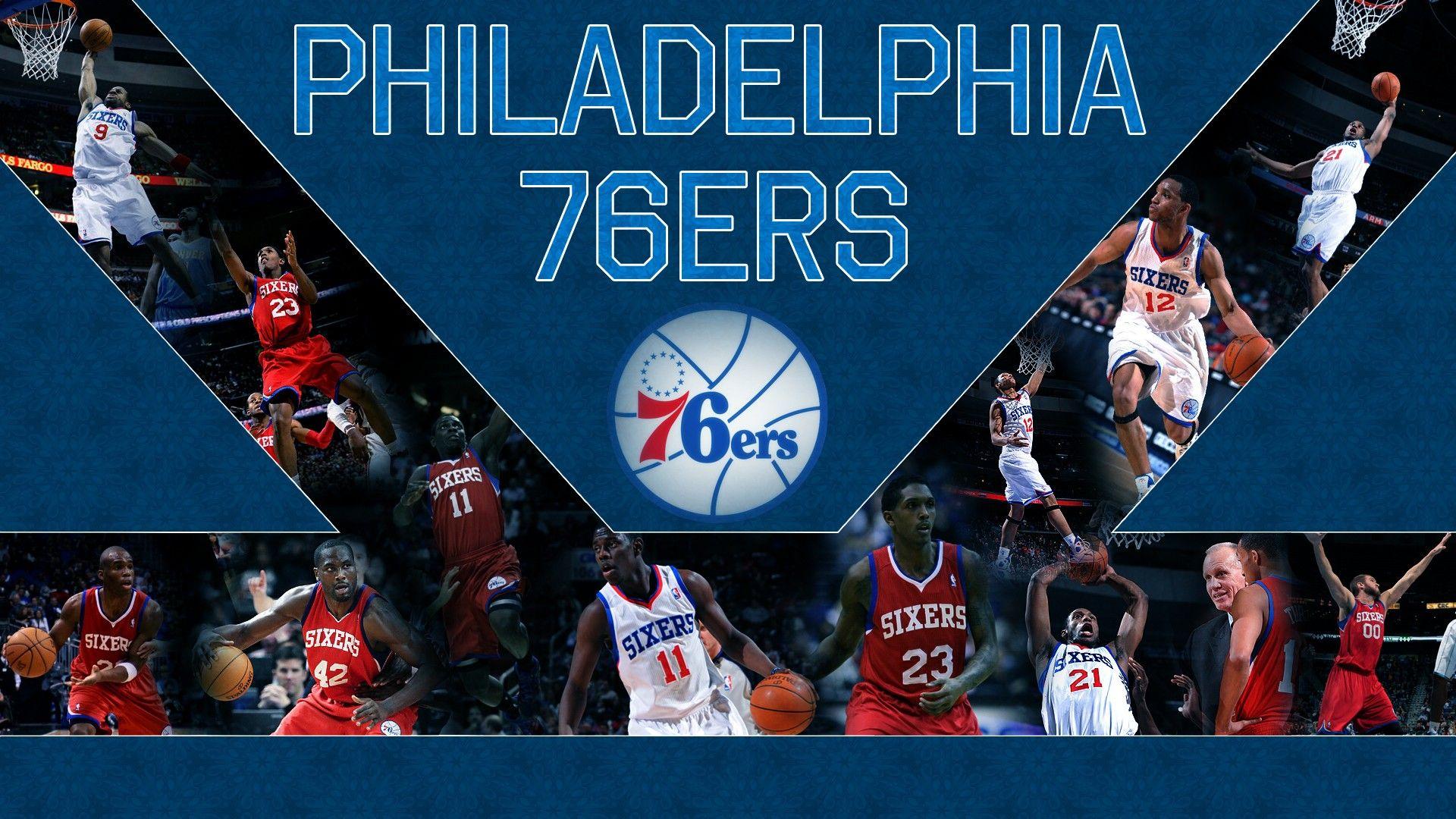 Logo Philadelphia 76ers giocatori NBA, 1920x1080 Full HD, PC Desktop