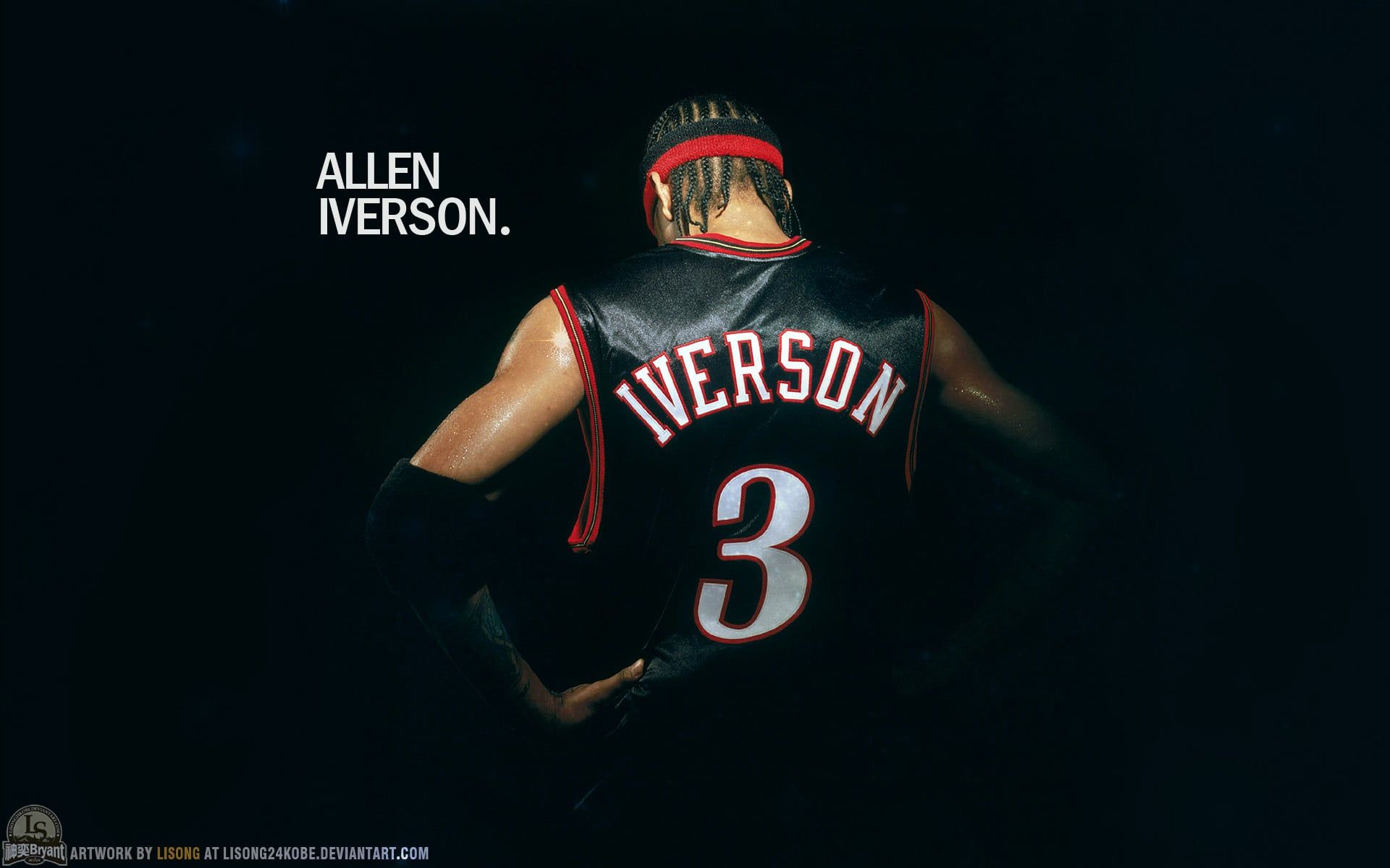 Allen Iverson maglia 76ers, 1920x1200 Full HD+, Laptop