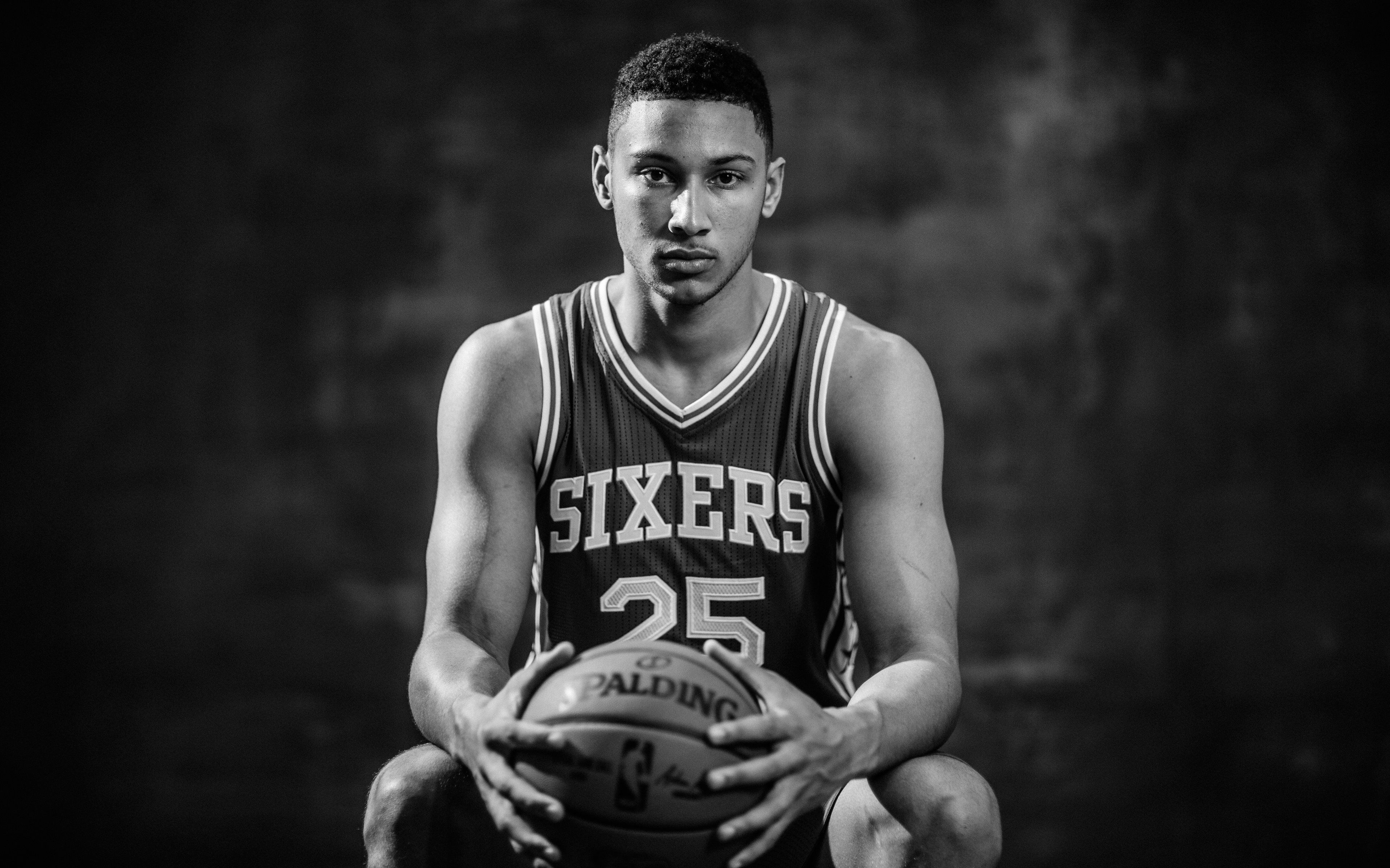Ben Simmons Sixers bianco e nero, 3840x2400 UHD, Monitor 4K