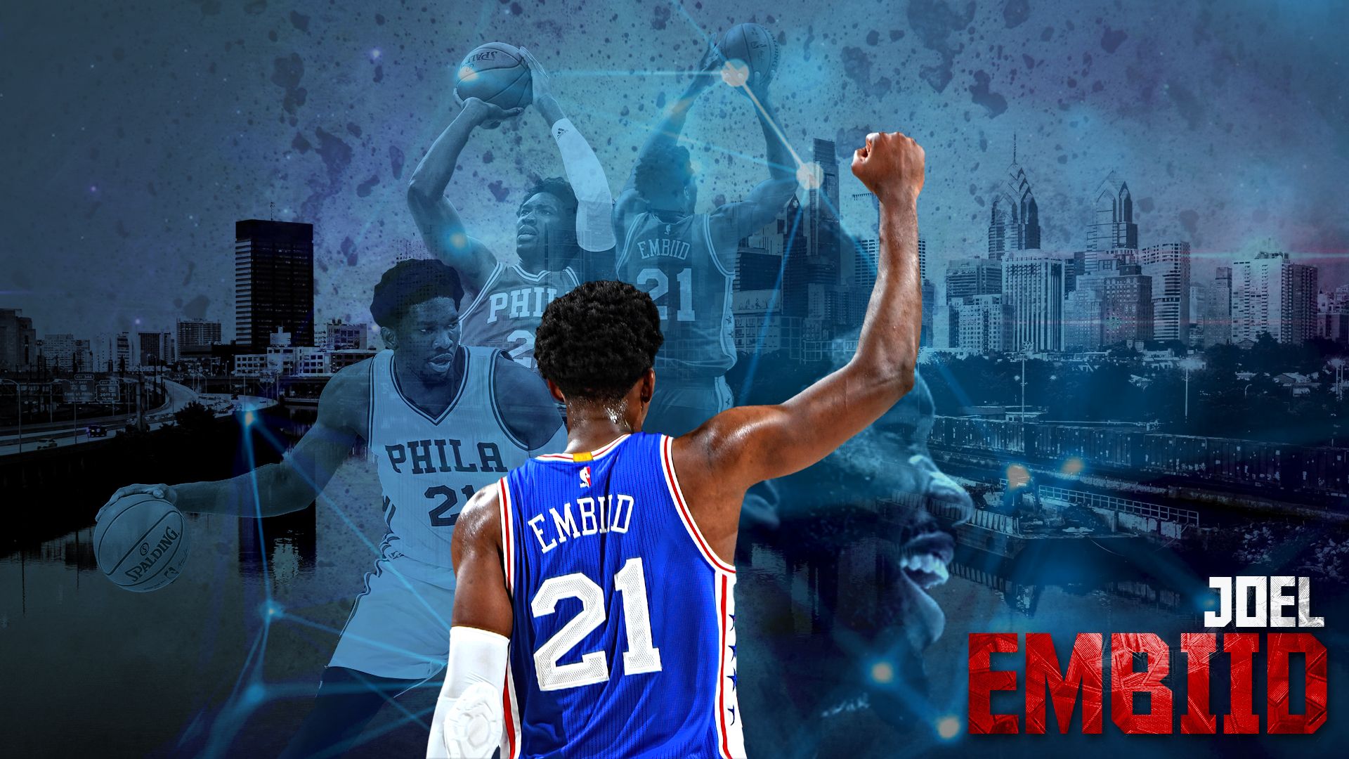 Joel Embiid 76ers basket, 1920x1080 Full HD 1080p, Desktop