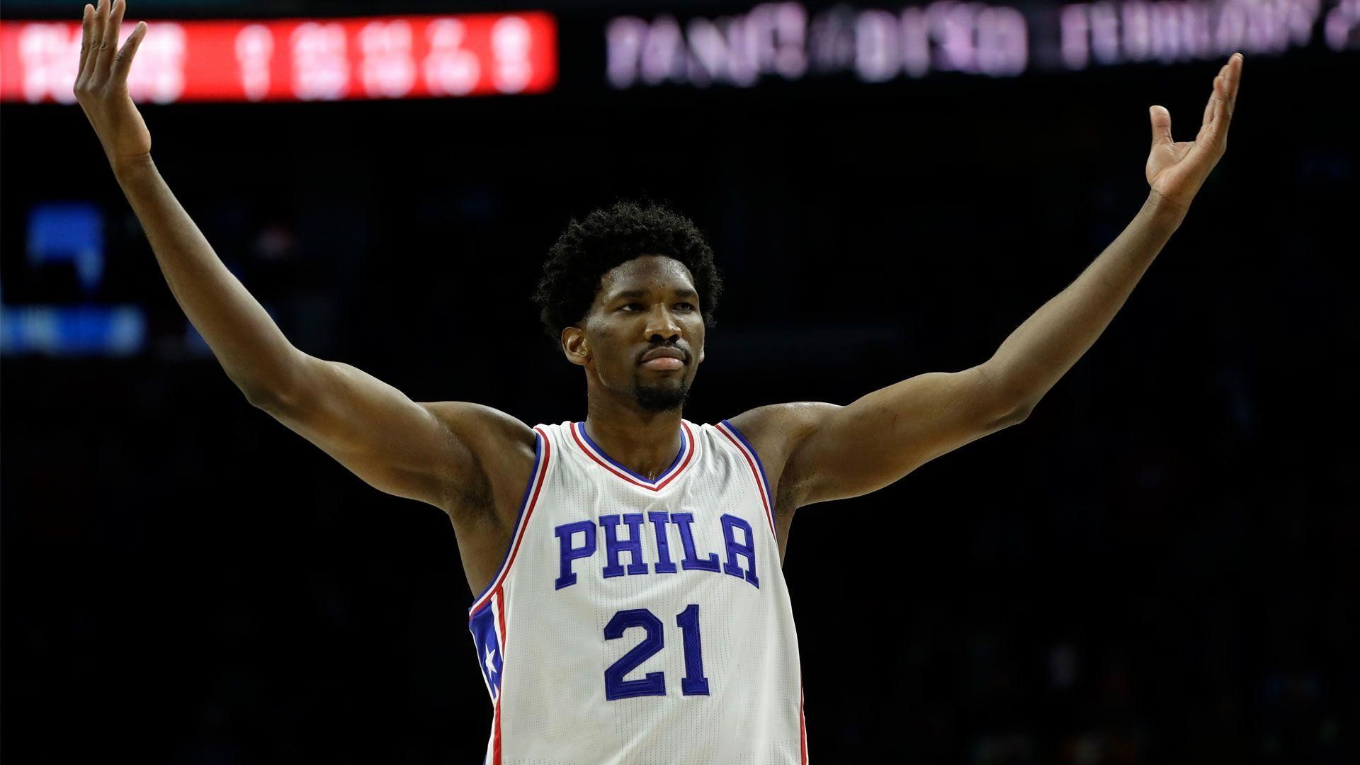 Joel Embiid, 76ers, basket, 1920x1080 Full HD, Laptop