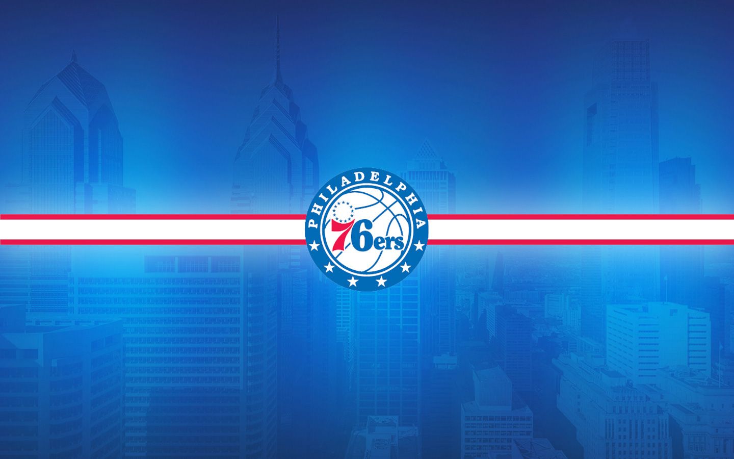 Logo Philadelphia 76ers blu, 1440x900 720p, Laptop