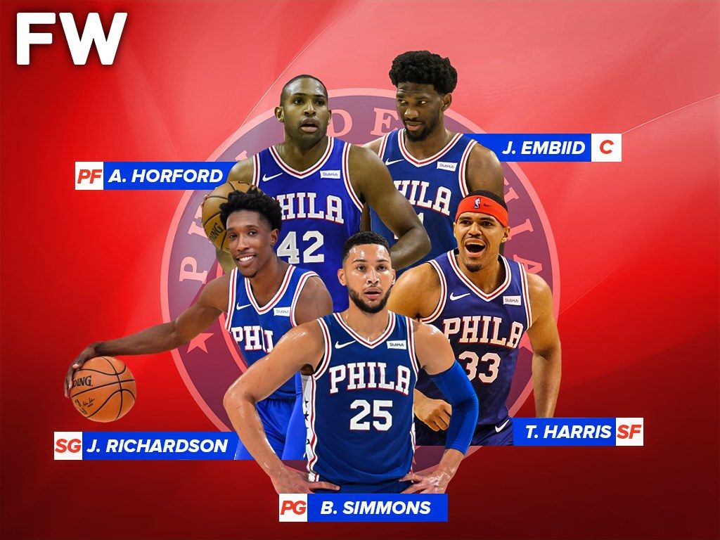 Formazione titolare 76ers Philadelphia, 1024x768 HD, PC