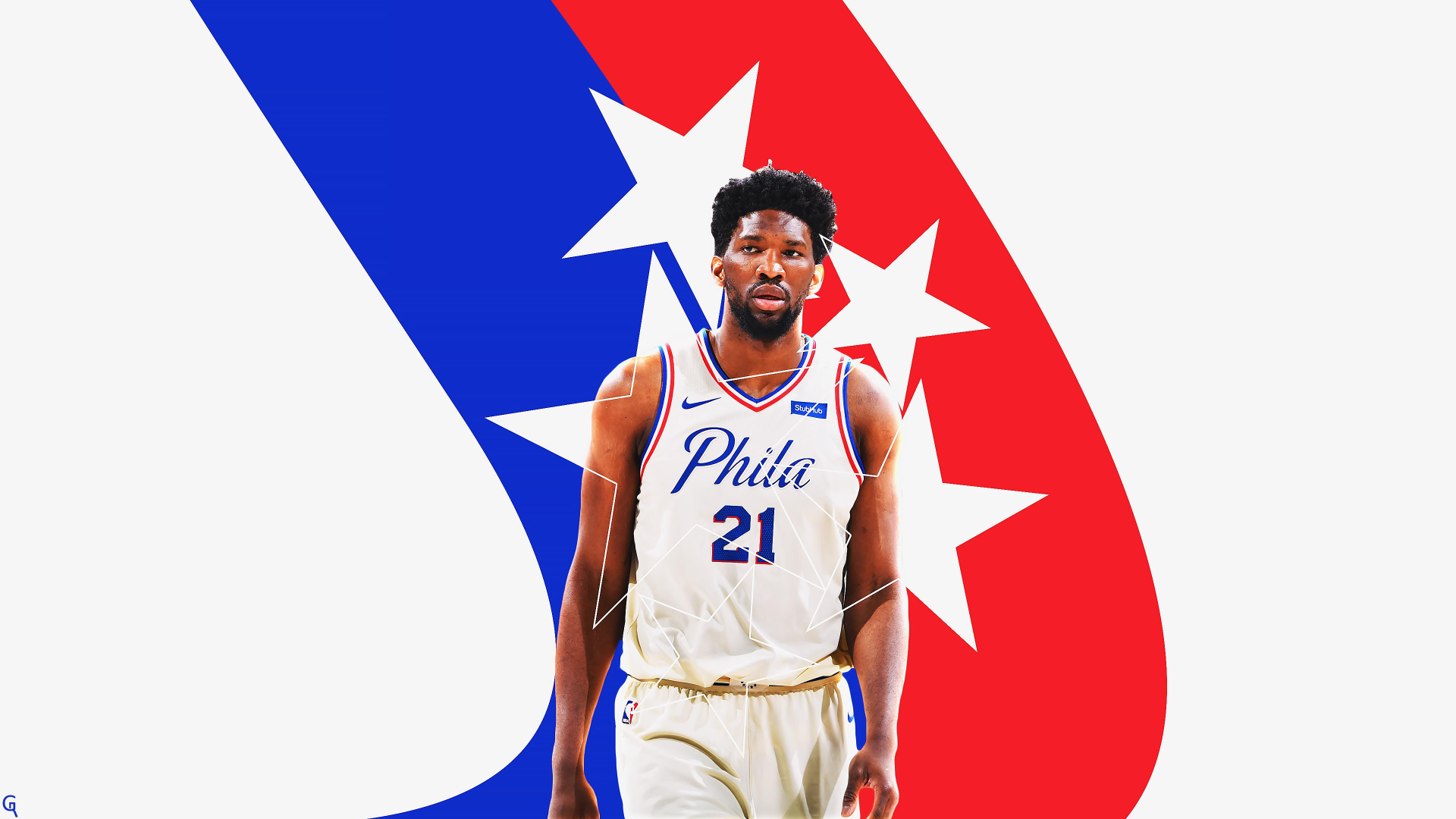 Joel Embiid maglia Philadelphia 76ers, 1920x1080 1080p, Desktop