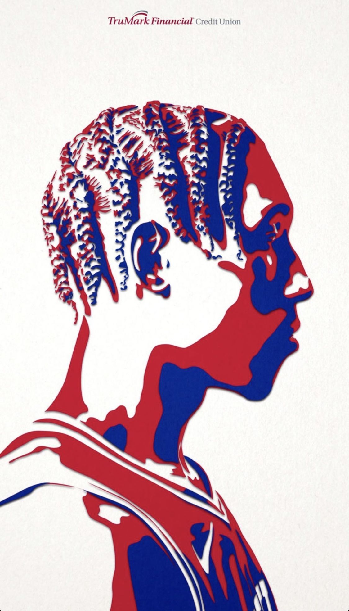 Ritratto stilizzato giocatore basket 76ers, 1125x1968 Full HD Verticale, Smartphone