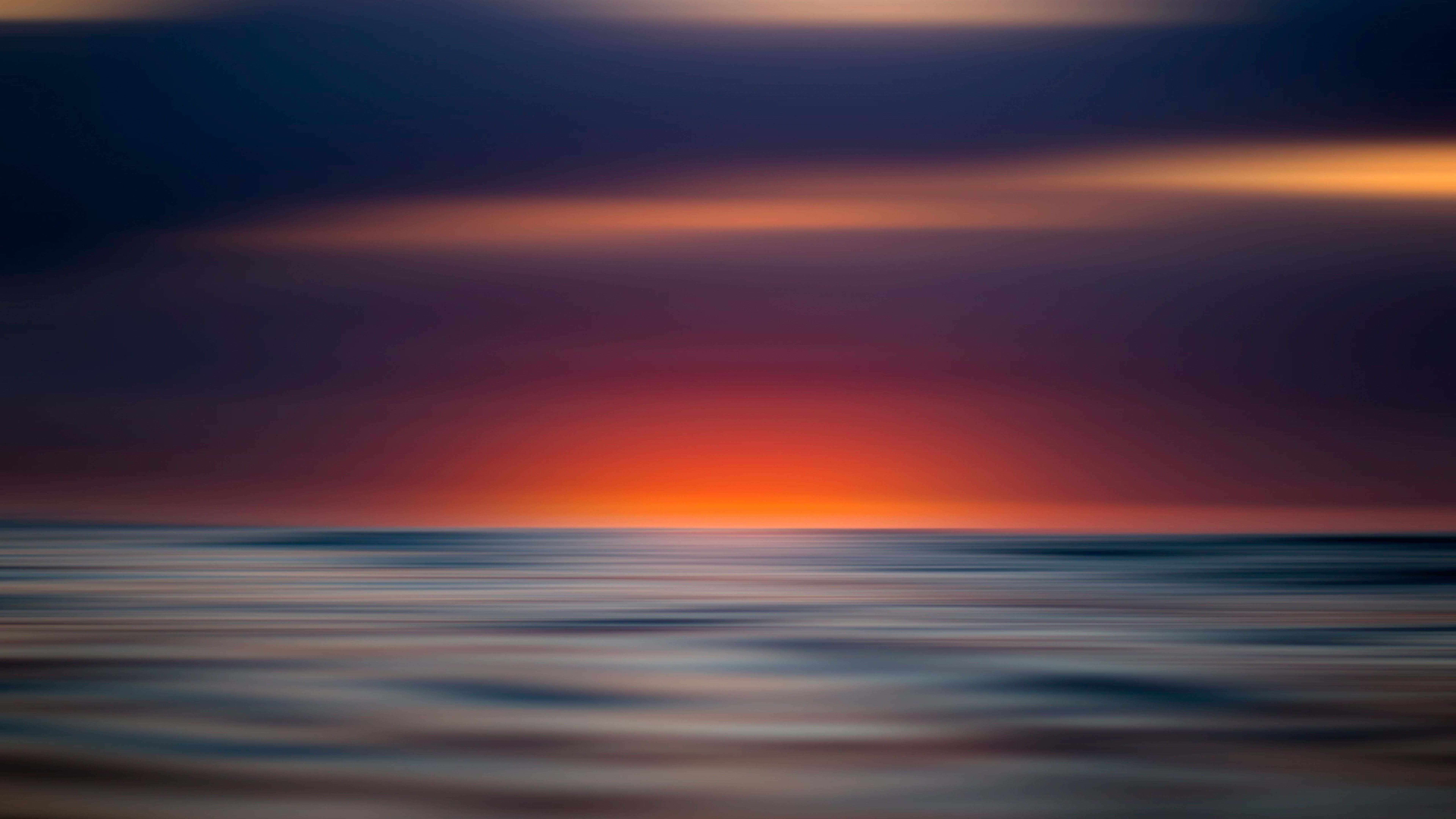 Tramonto sfocato sul mare, 7680x4320 4K, PC Desktop