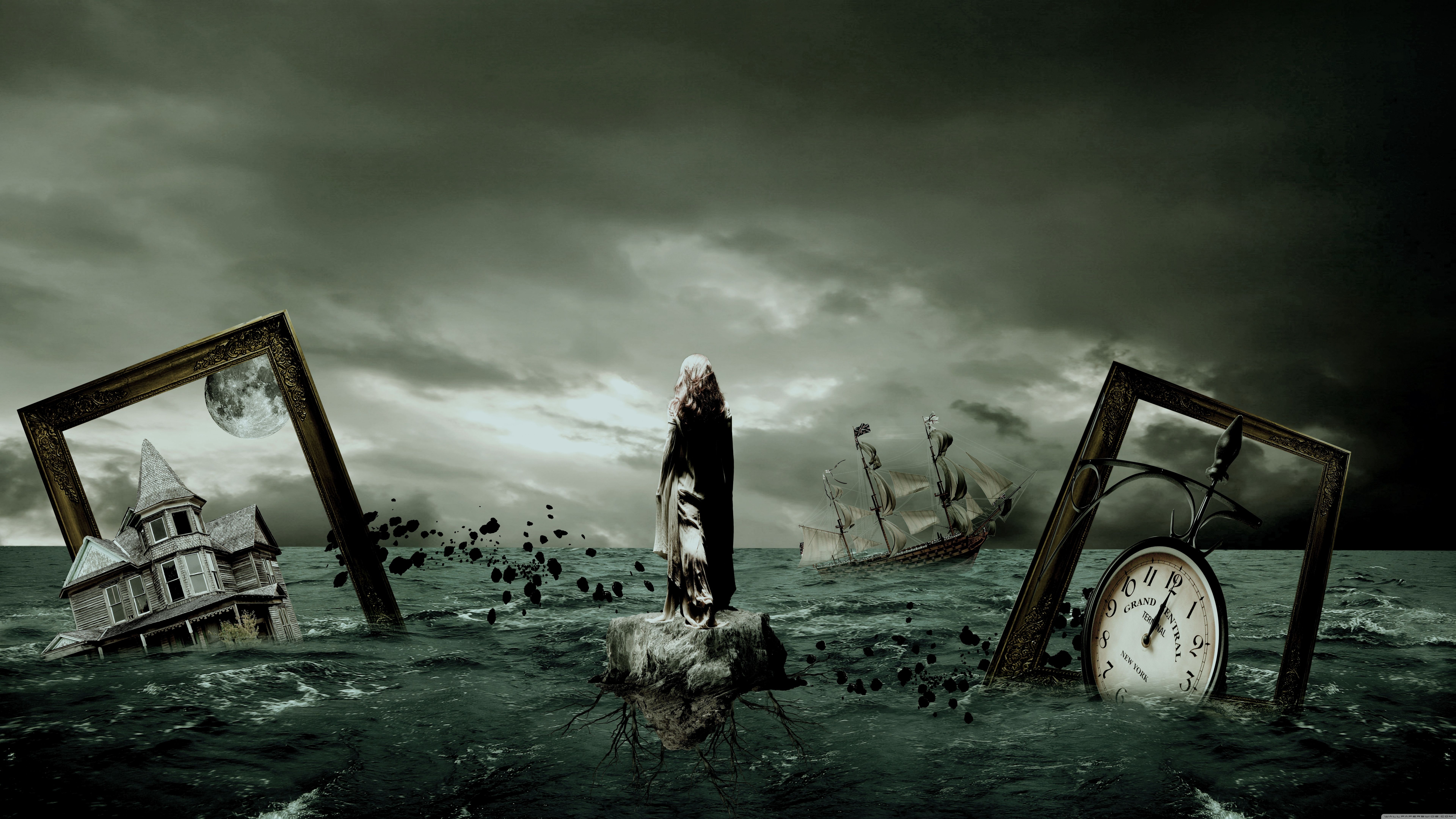Cornici surreali nel mare, 7680x4320 4K Ultra HD, Monitor 4K