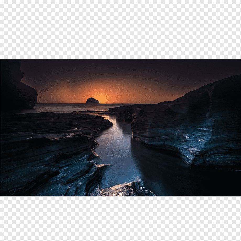 Costa rocciosa al tramonto, 920x920 HD, Monitor Gaming