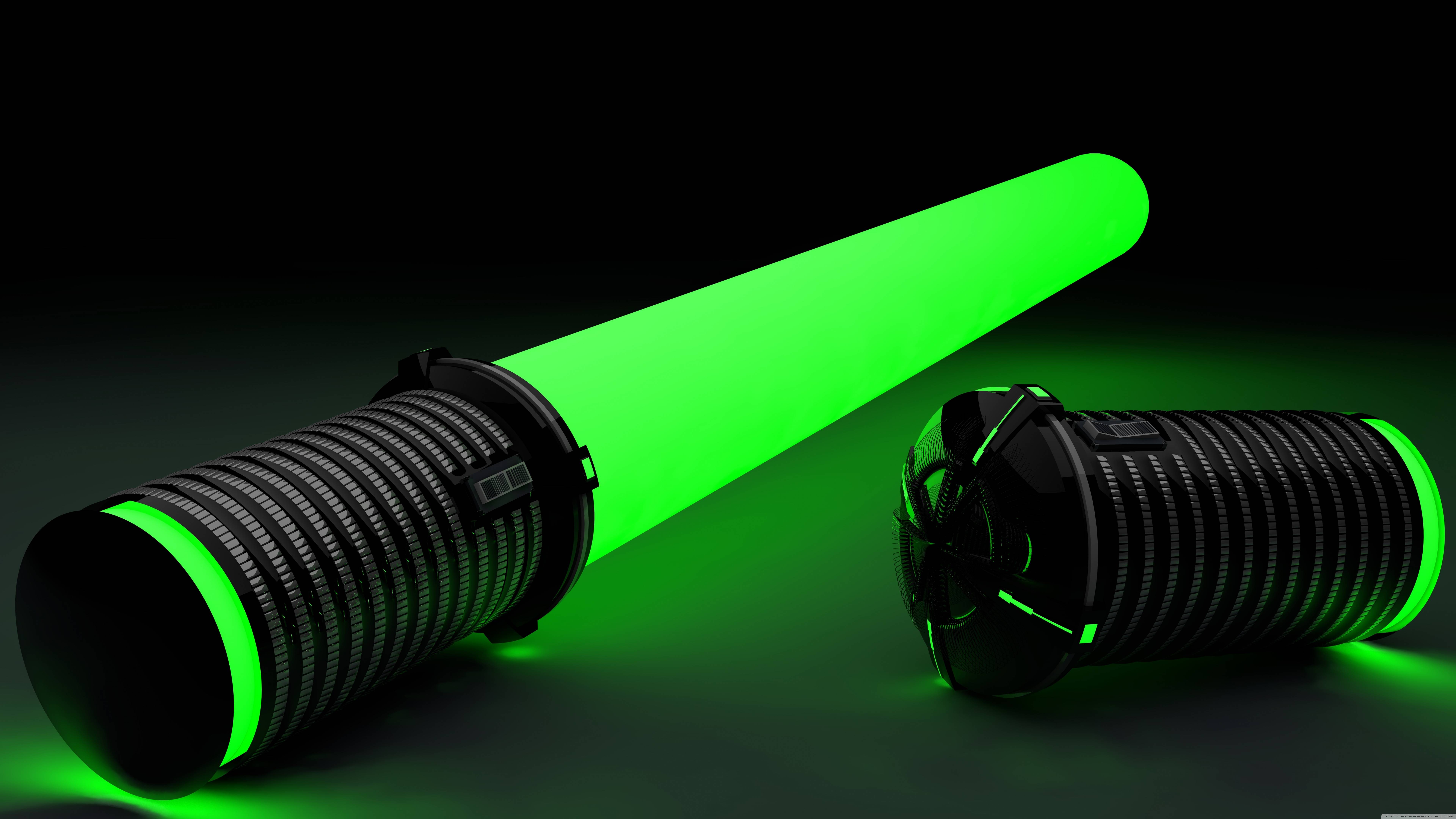 Spade laser verdi Star Wars, saga fantascientifica, 7680x4320 4K, PC Desktop