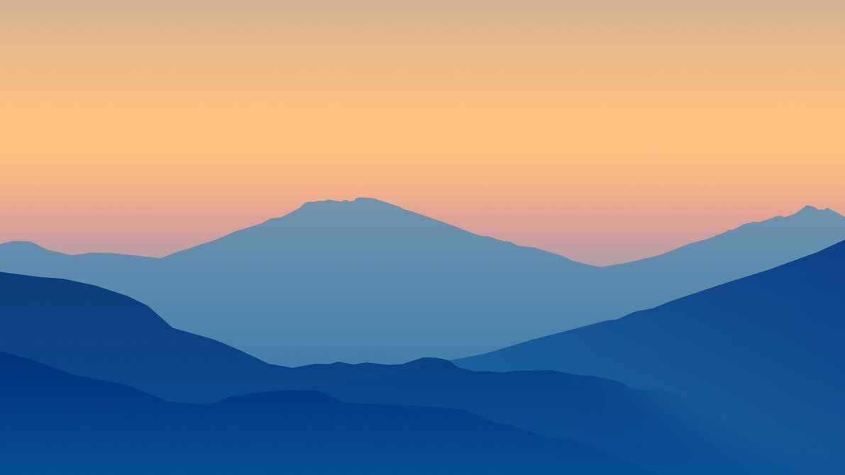 Montagne minimaliste sfumate al tramonto, 1191x670 HD, Desktop