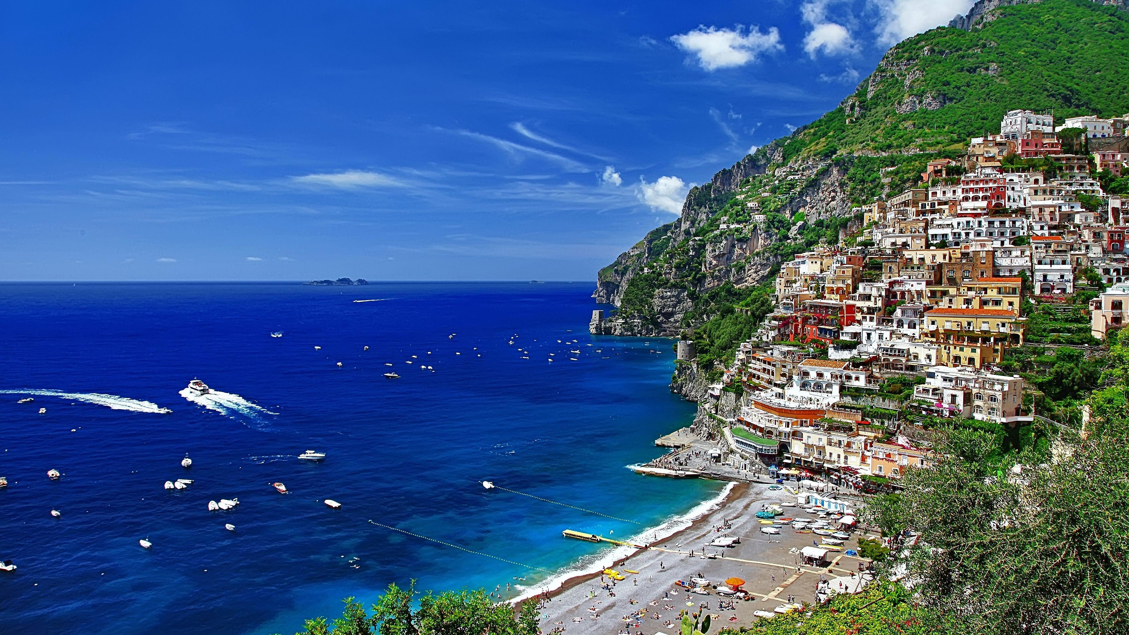 Costiera Amalfitana, Positano, 3840x2160 UHD, PC 4K