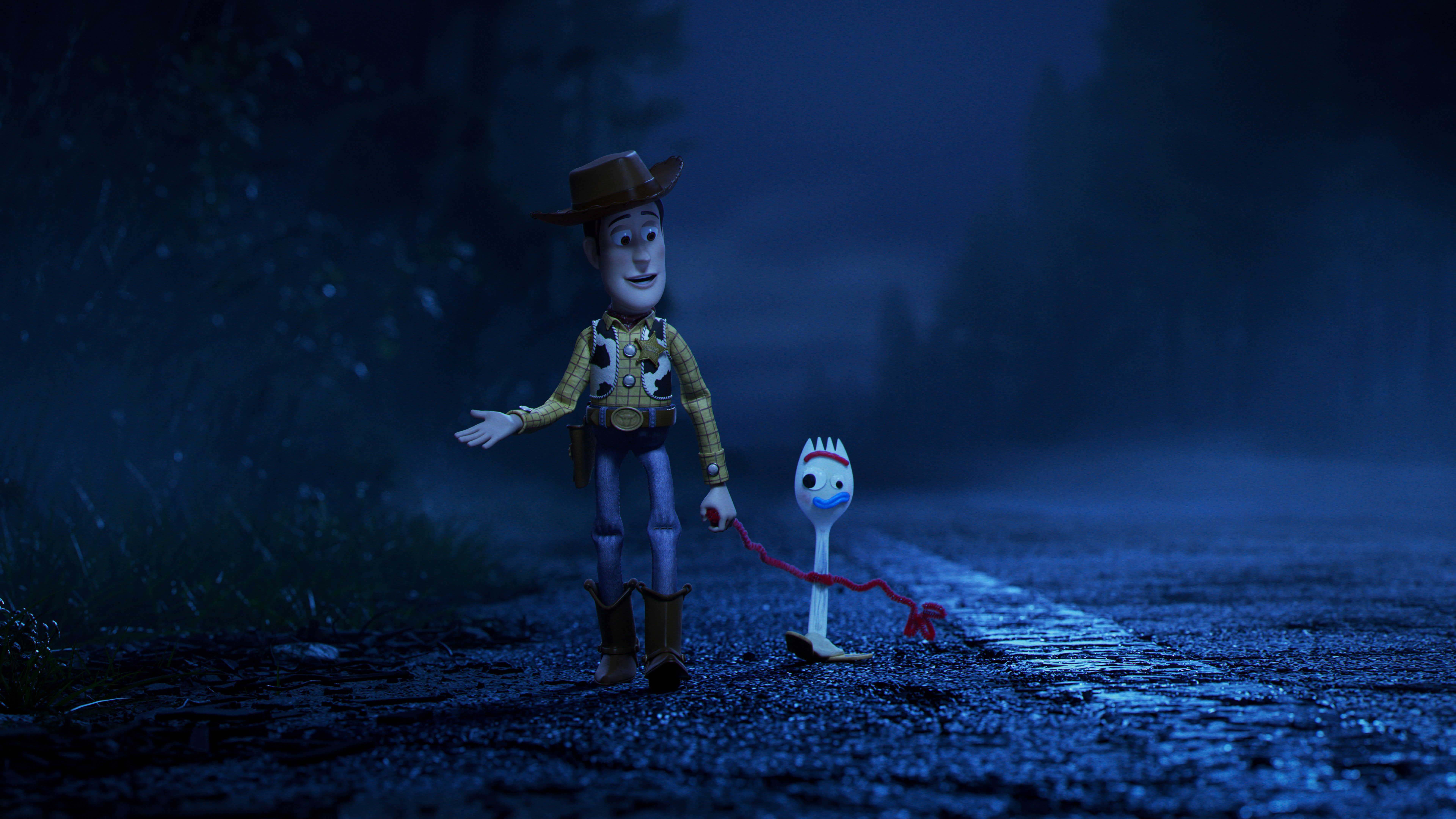 Woody e Forky, Toy Story 4, Pixar, 7680x4320 4K Ultra HD, Monitor 4K