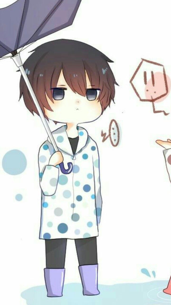 chibi anime ragazzo ombrello, 720x1280 Verticale, POCO