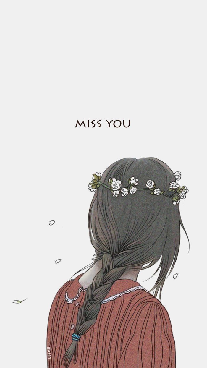 Ragazza anime treccia fiori, 700x1245 Verticale, Mobile