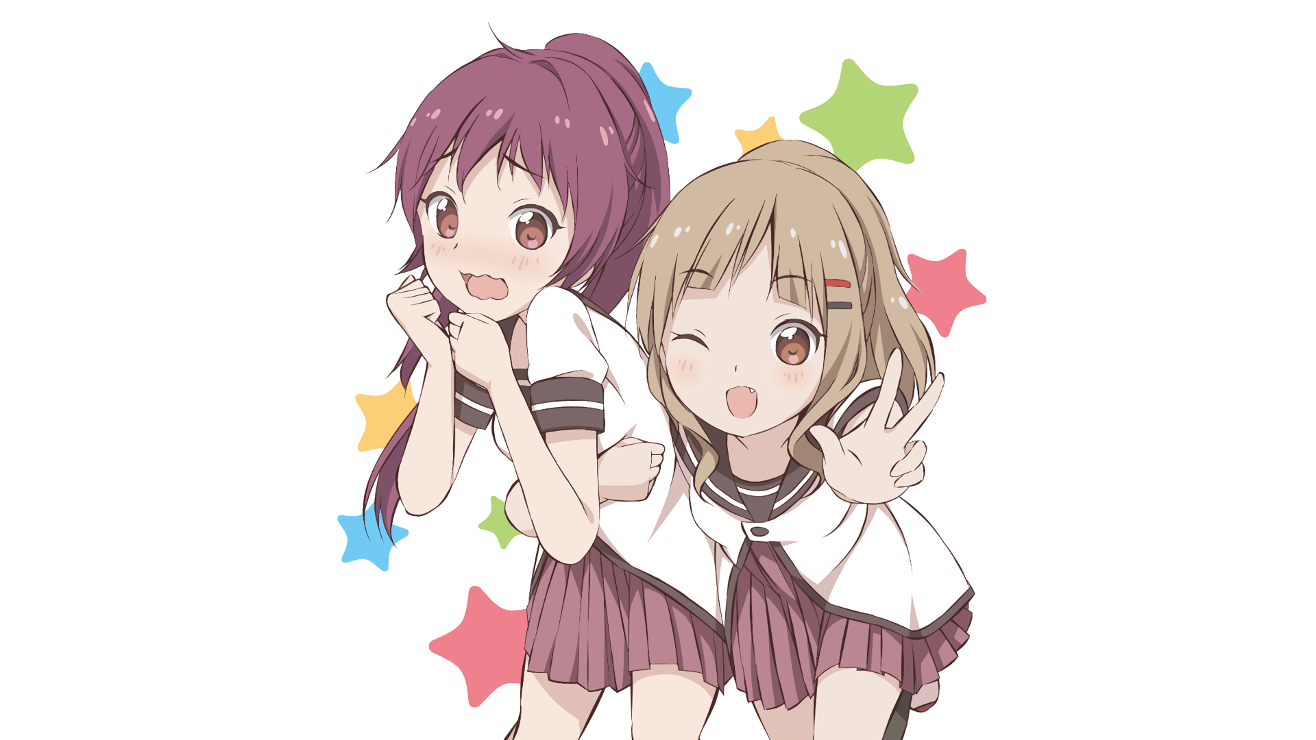 Yuru Yuri due ragazze anime, 1920x1080 Full HD, Laptop