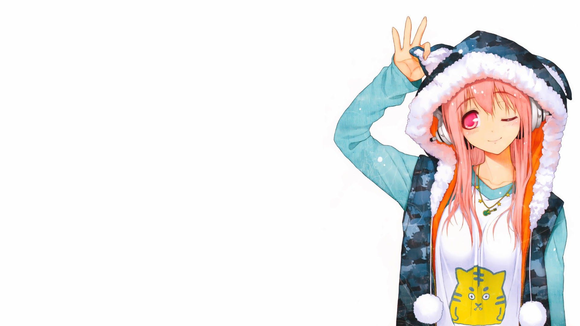 Ragazza anime capelli rosa cappuccio, 1920x1080 1080p, PC Desktop