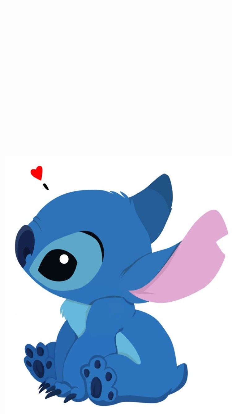 Stitch con cuoricino, blu, 750x1334 Full HD Verticale, iPhone
