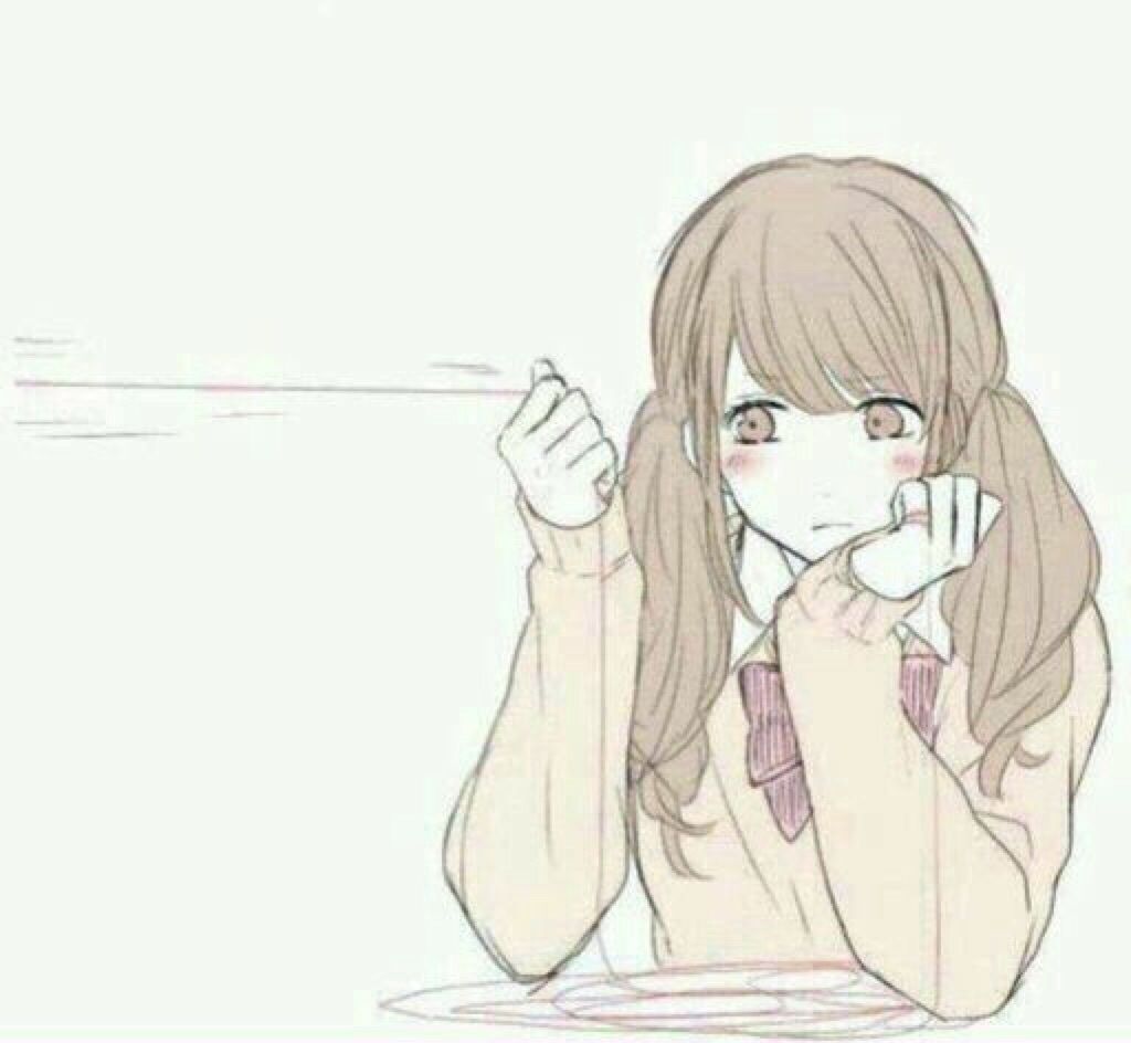 Ragazza anime pistola dita, 1024x944 HD, PC