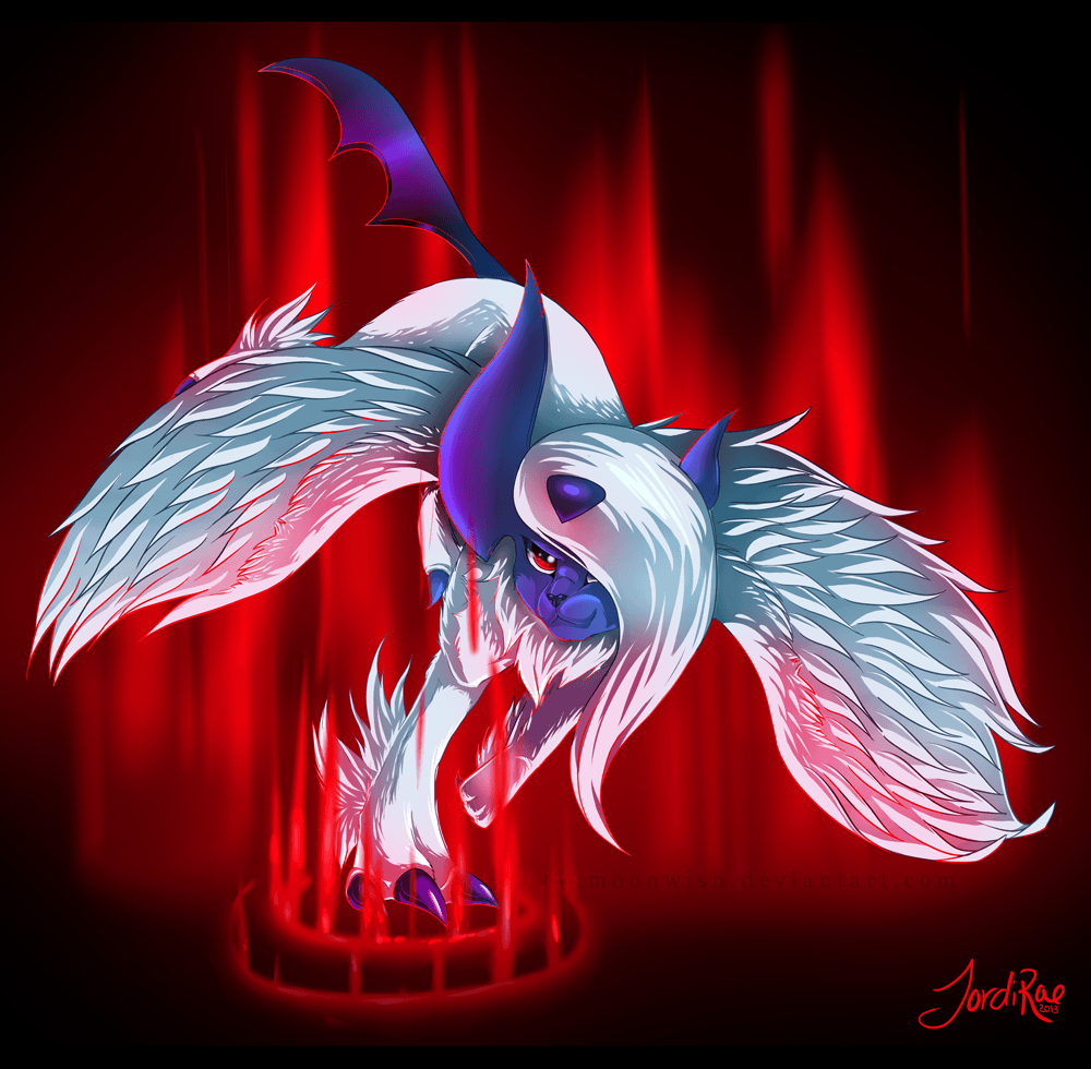 Absol Pokémon sfondo rosso, 1000x980 HD, Laptop
