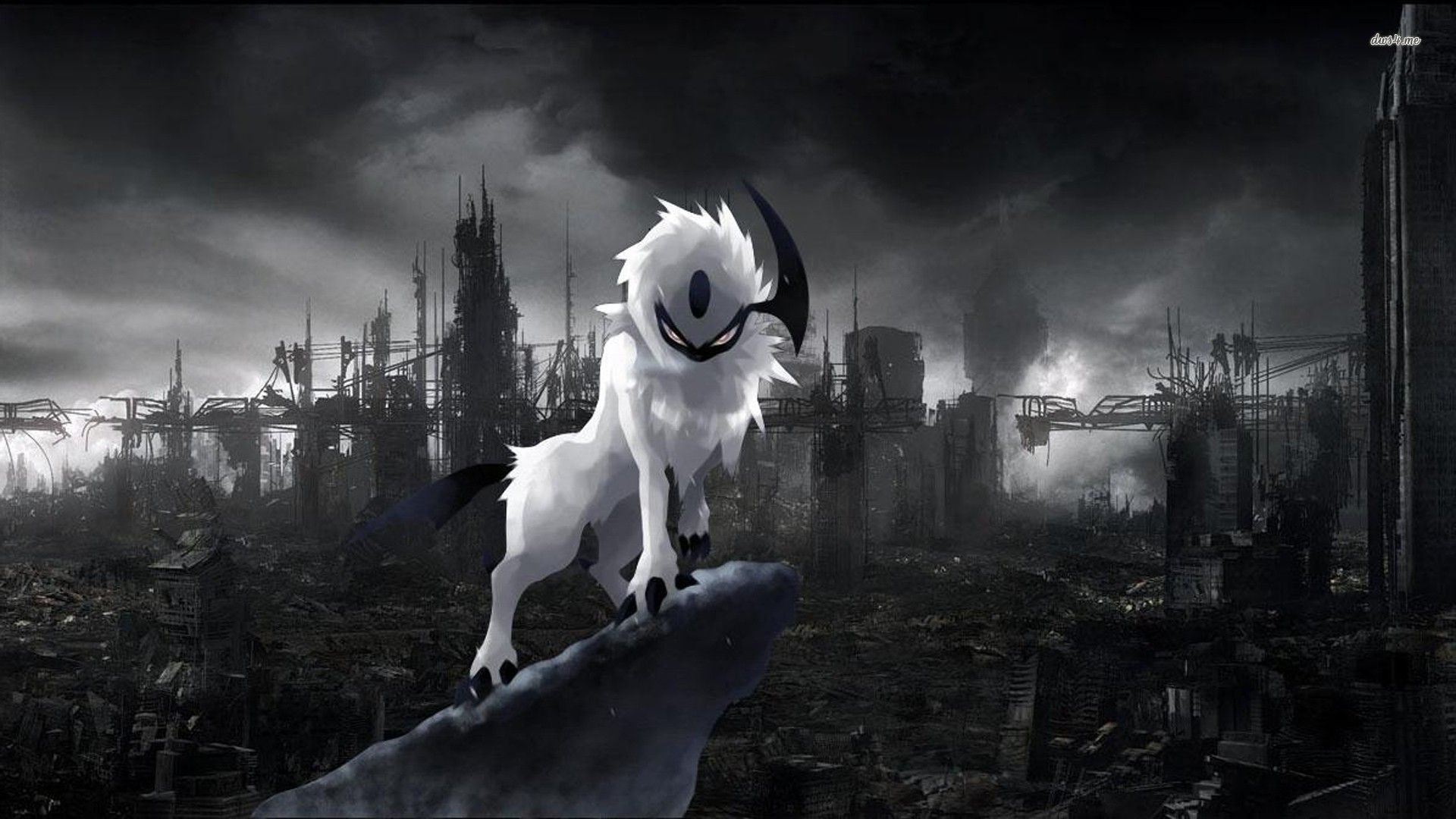 Absol Pokémon città distrutta, 1920x1080 Full HD 1080p, Desktop