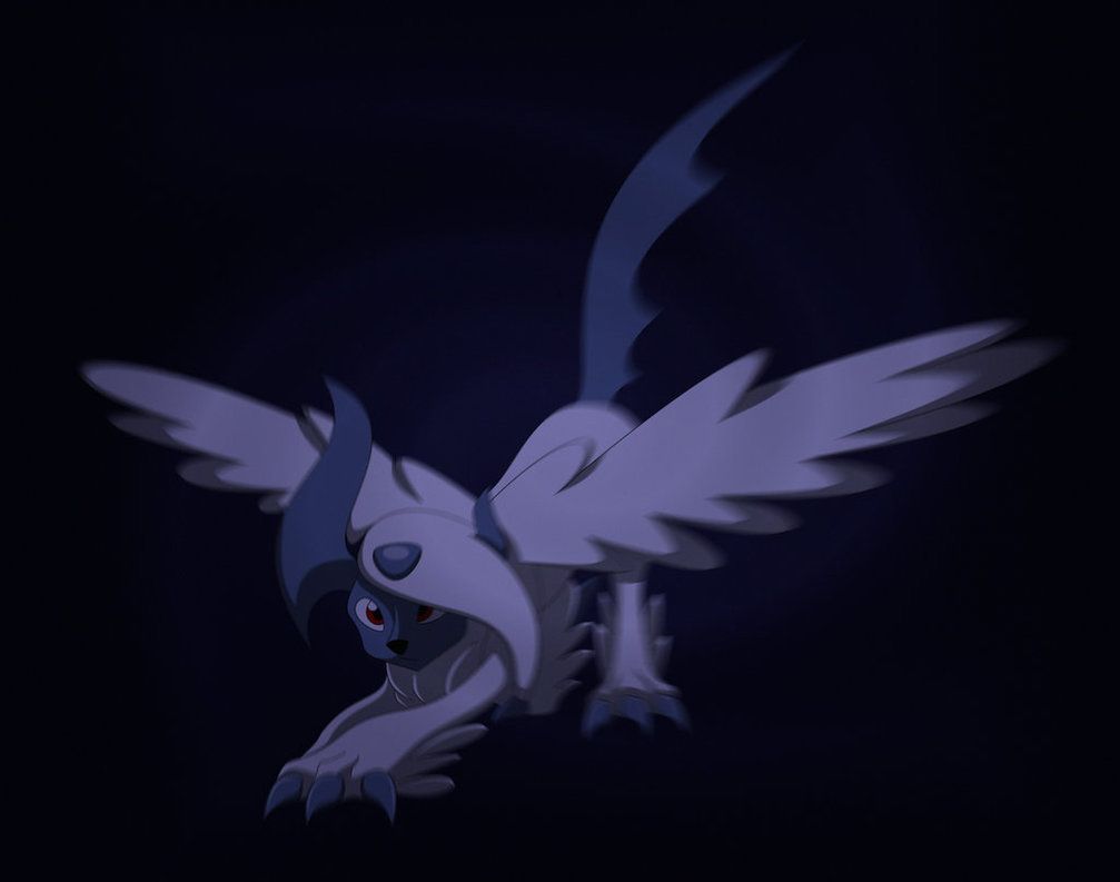 Absol Pokémon con luna, 1200x675 HD, Desktop