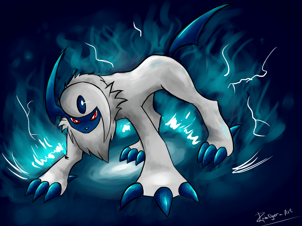 Mega Absol Pokémon bianco, 1024x835 HD, Desktop