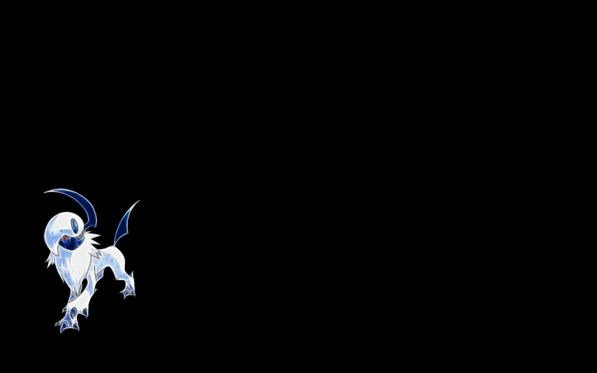 Absol Pokémon minimalista blu, 1920x1080 1080p, Desktop