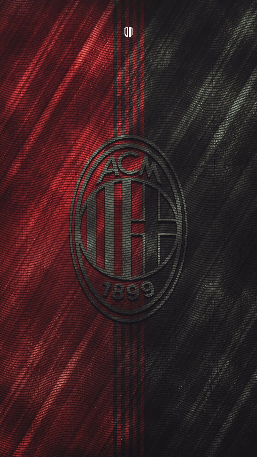 Logo AC Milan rosso nero, 1080x1920 Full HD Verticale, iPhone