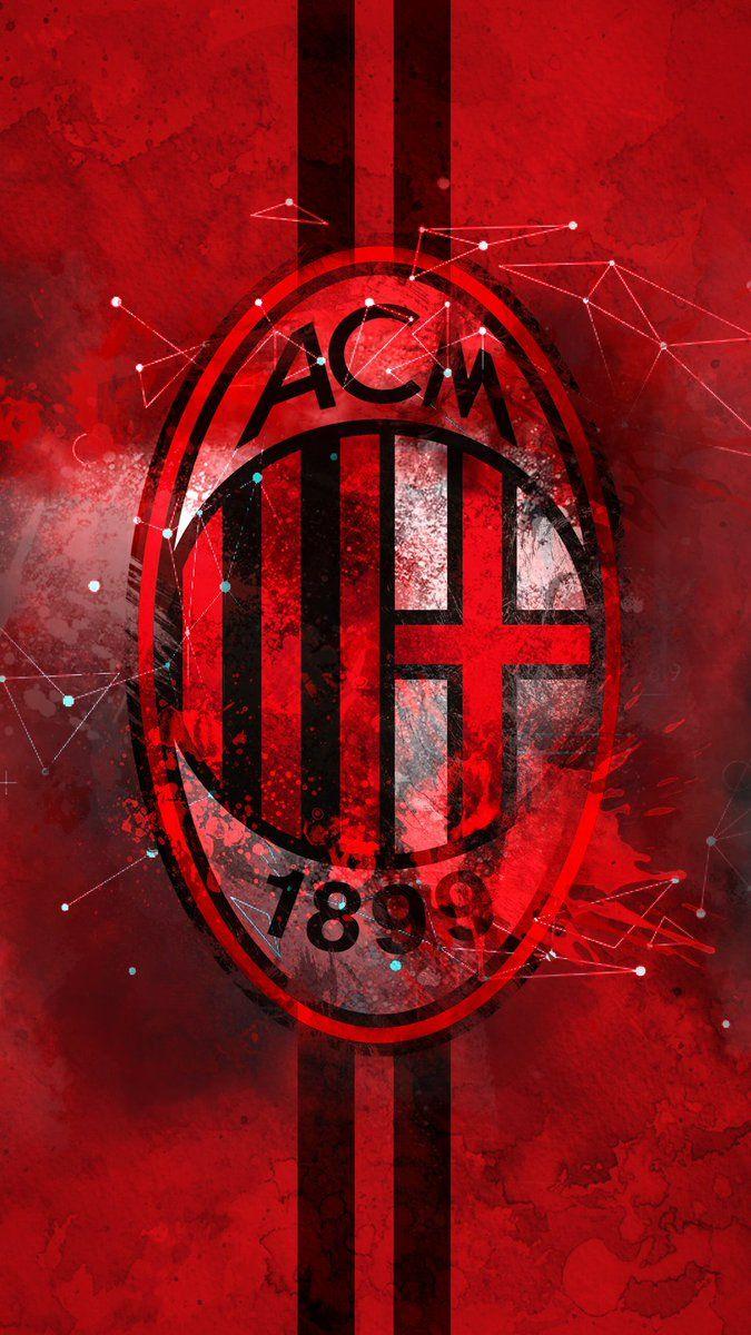 Logo AC Milan stemma rosso, 675x1200 Verticale, Telefono