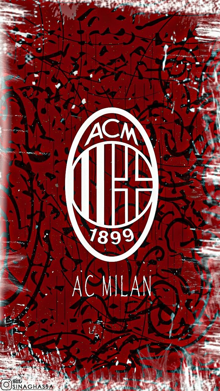 Logo AC Milan grunge, 720x1280 Full HD Verticale, iPhone