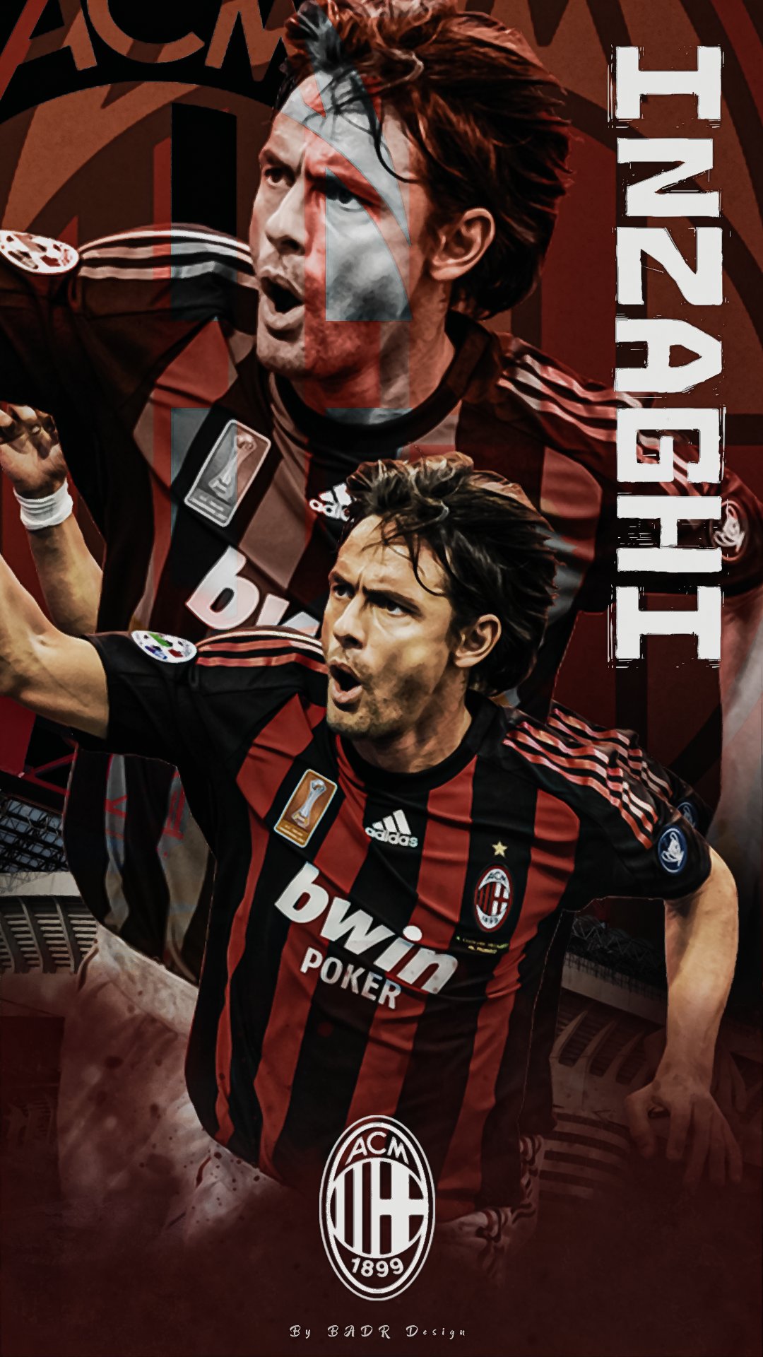 Inzaghi AC Milan calciatore, 1080x1920 Verticale, Mobile
